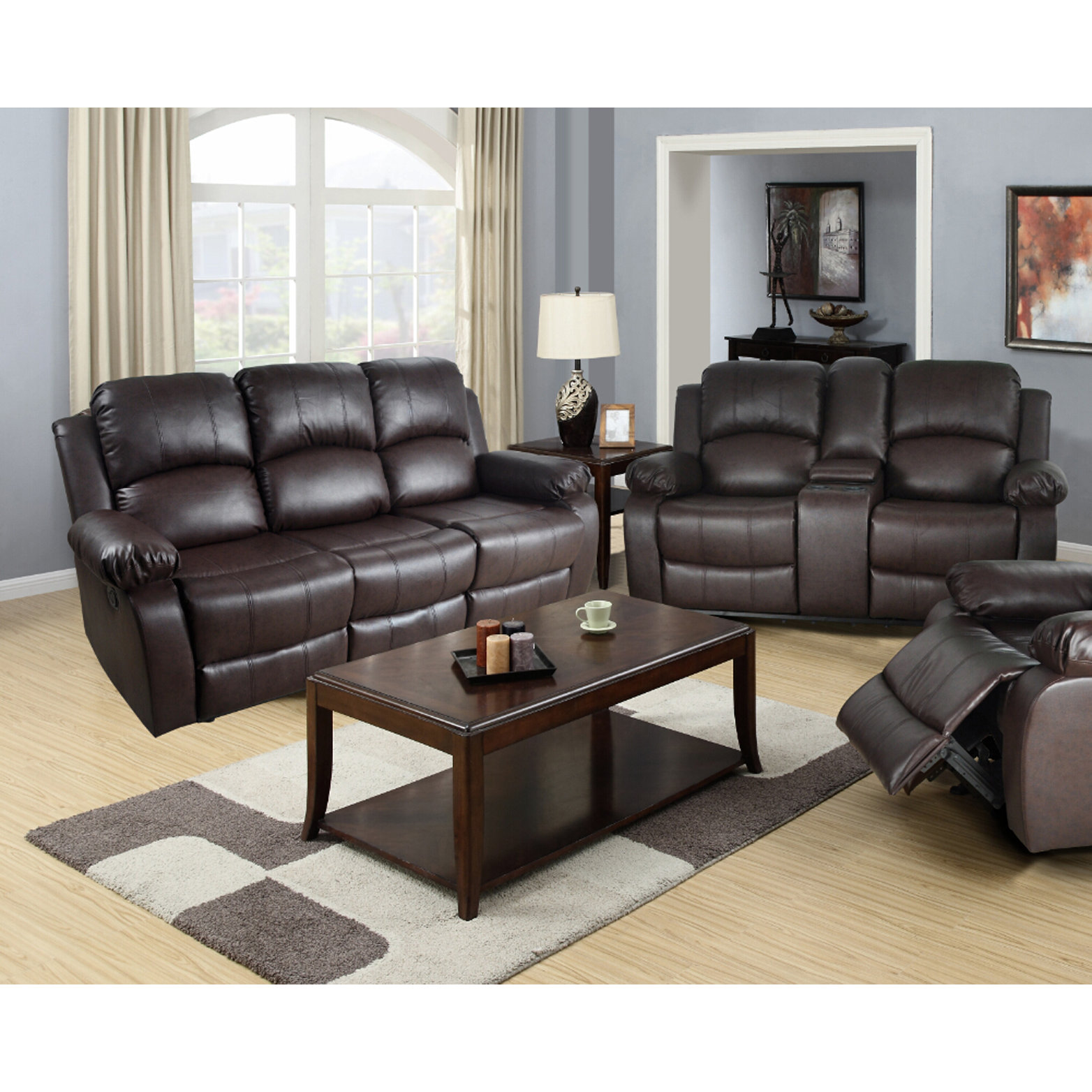 Beverly Fine Furniture Amado 2 Piece Leather Reclining 