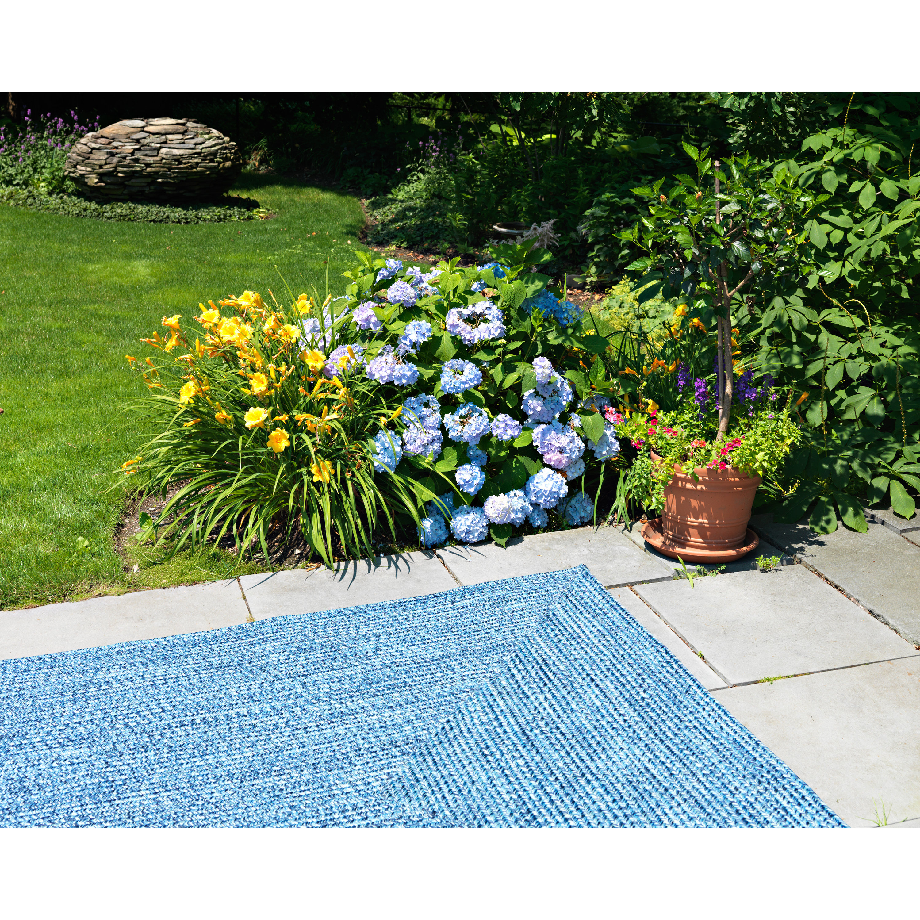 Colonial Mills Catalina Blue Wave Indoor/Outdoor Area Rug & Reviews