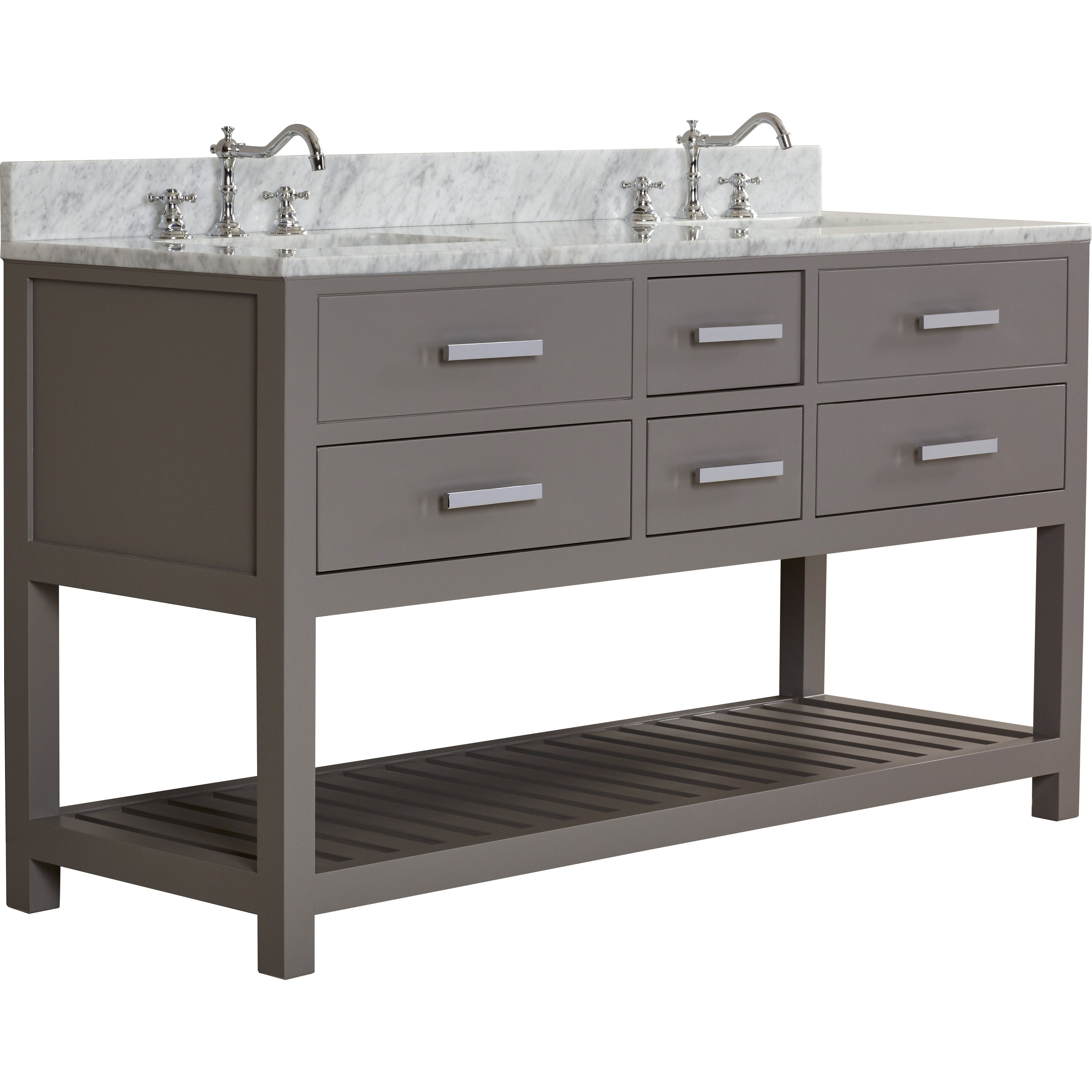 Mercury Row Argos 60" Double Sink Bathroom Vanity & Reviews Wayfair