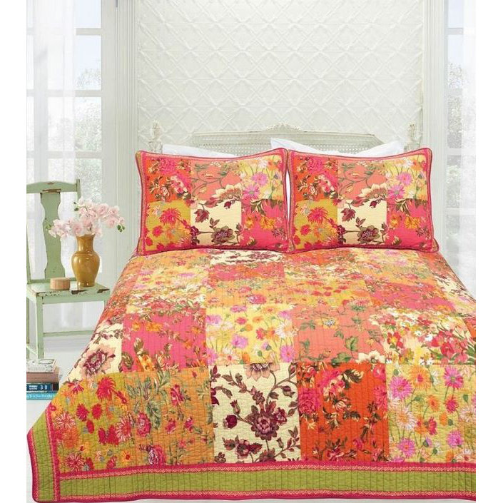 Bed of Roses Floral Quilt Cover Set Wayfair
