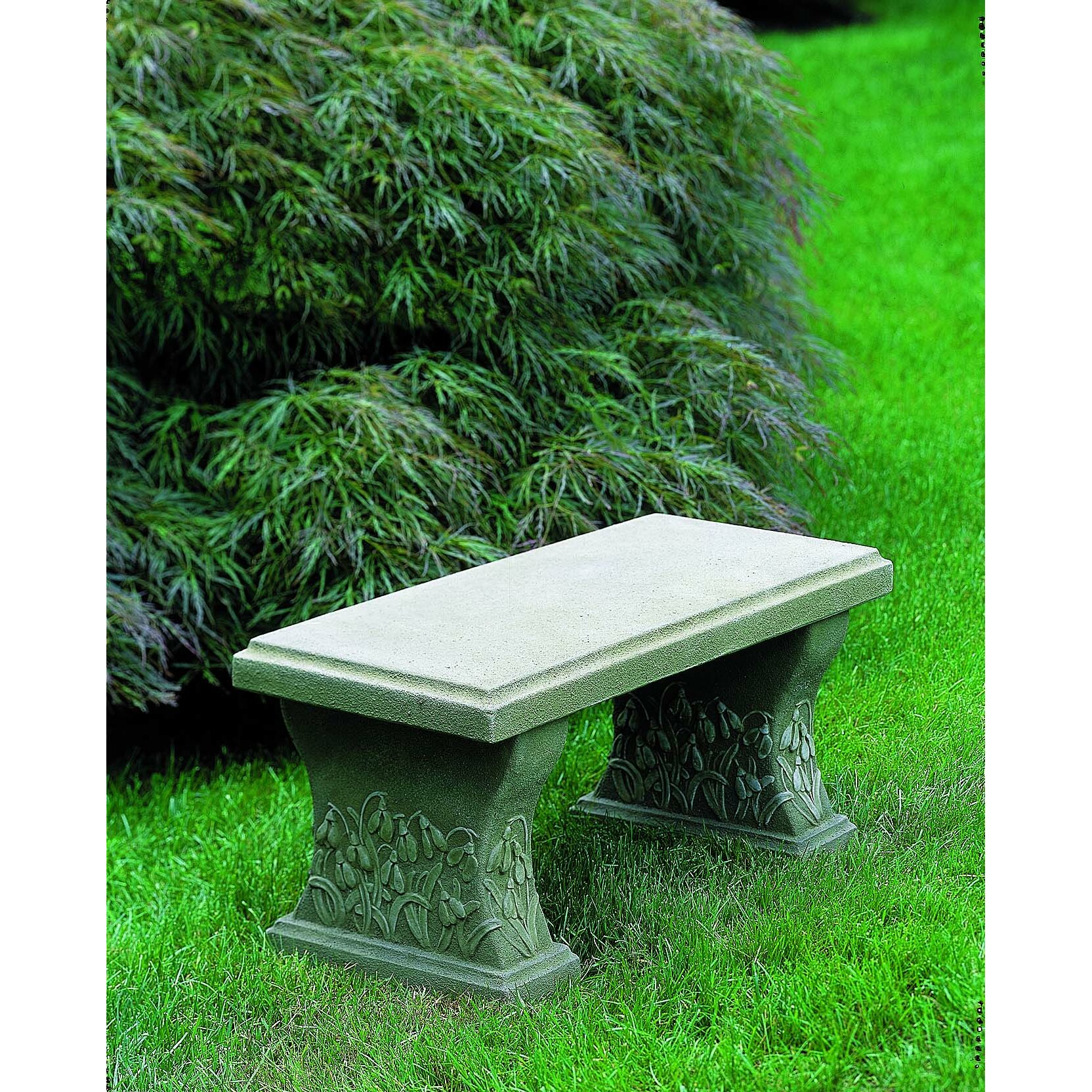 Snowdrop Cast Stone Garden Bench