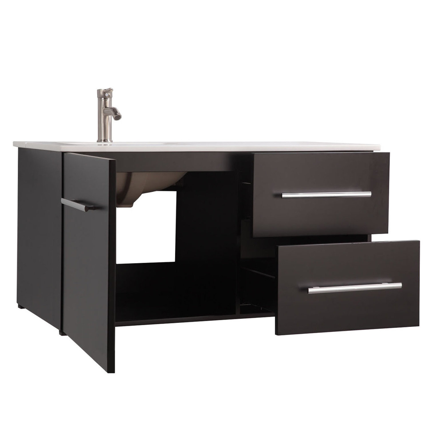 Nepal 41" Single Sink Wall Mounted Bathroom Vanity Set with Mirror Wayfair