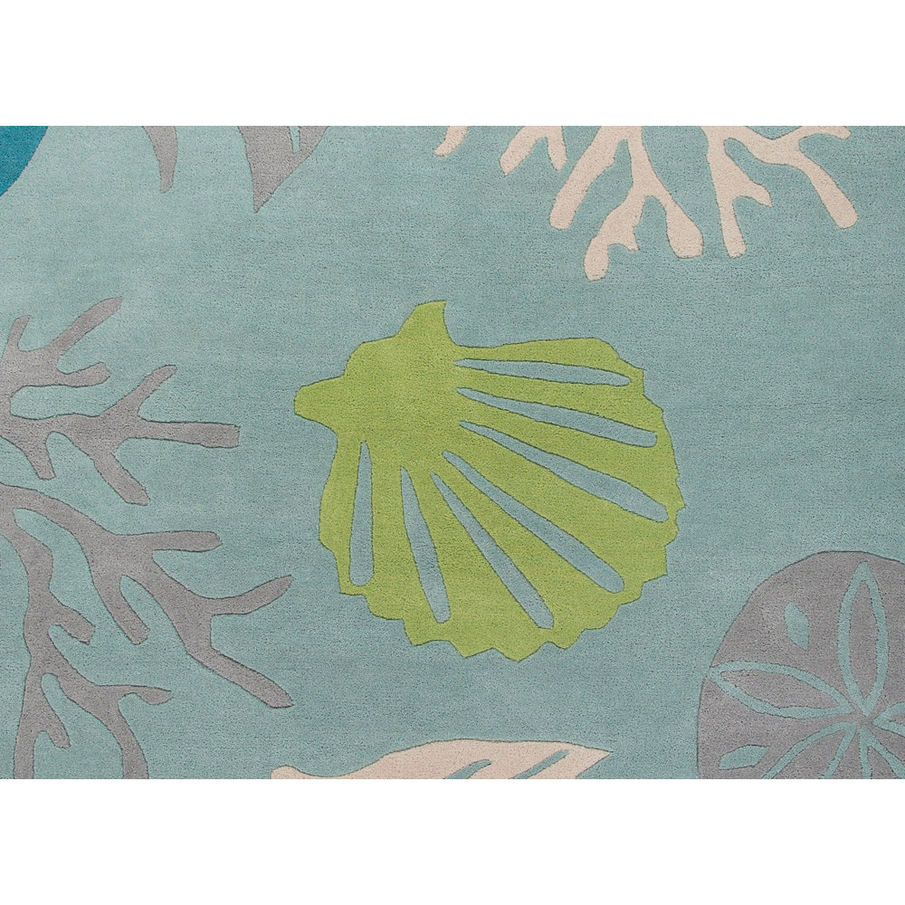 Jaipur Rugs Coastal Seaside HandTufted Mallard Blue/Limestone Indoor