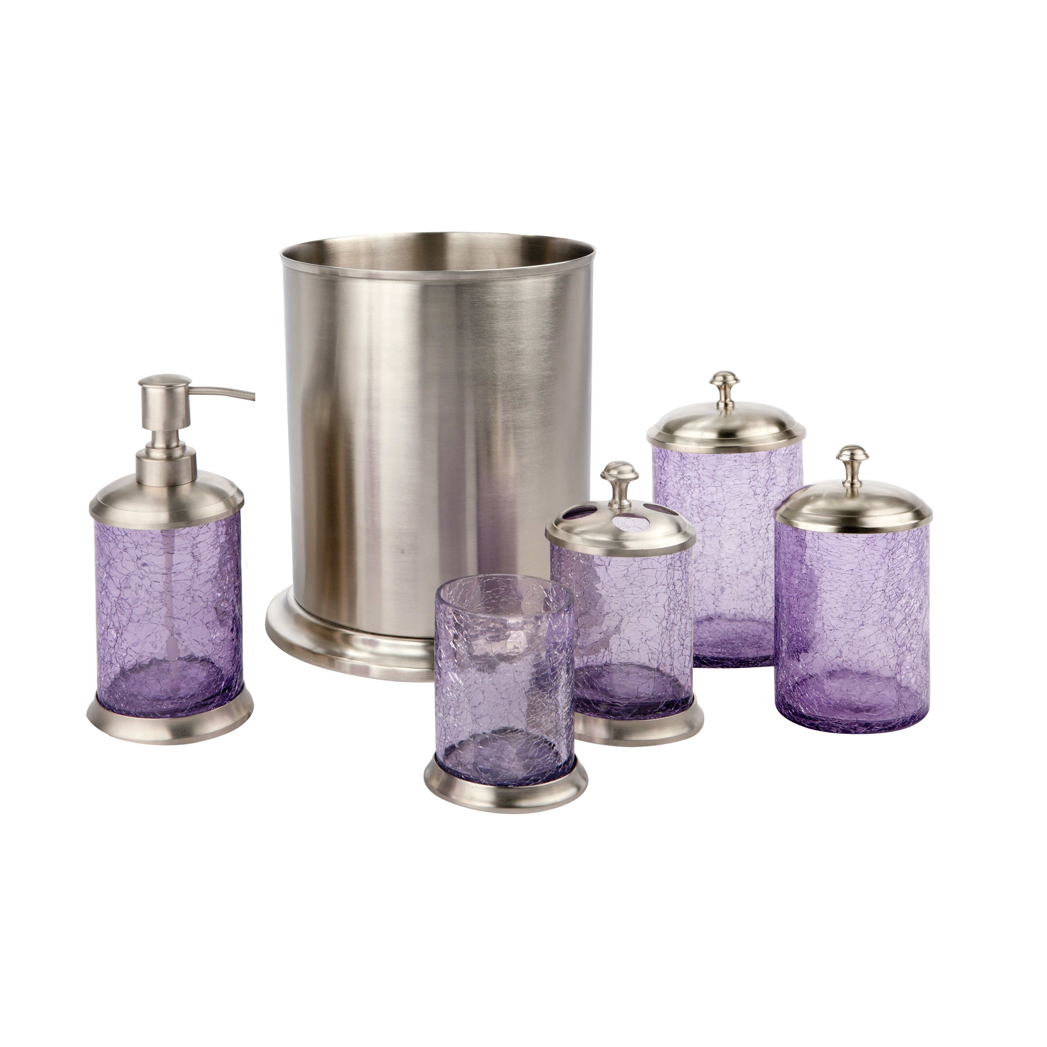 Paradigm Trends Lilac 6 Piece Bathroom Accessory Set Reviews Wayfair