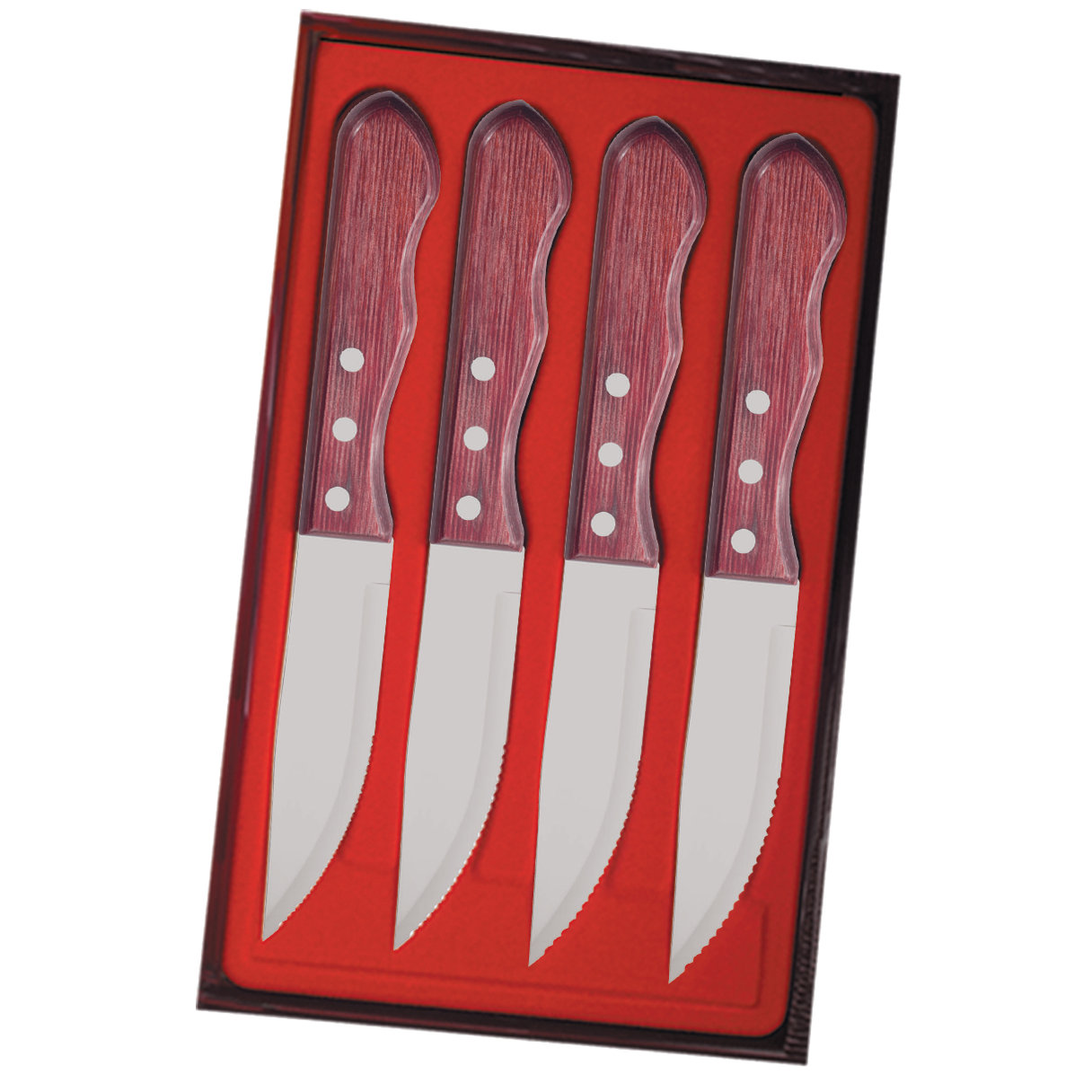 Redwood Jumbo Steak Knife Set in wooden gift box Wayfair