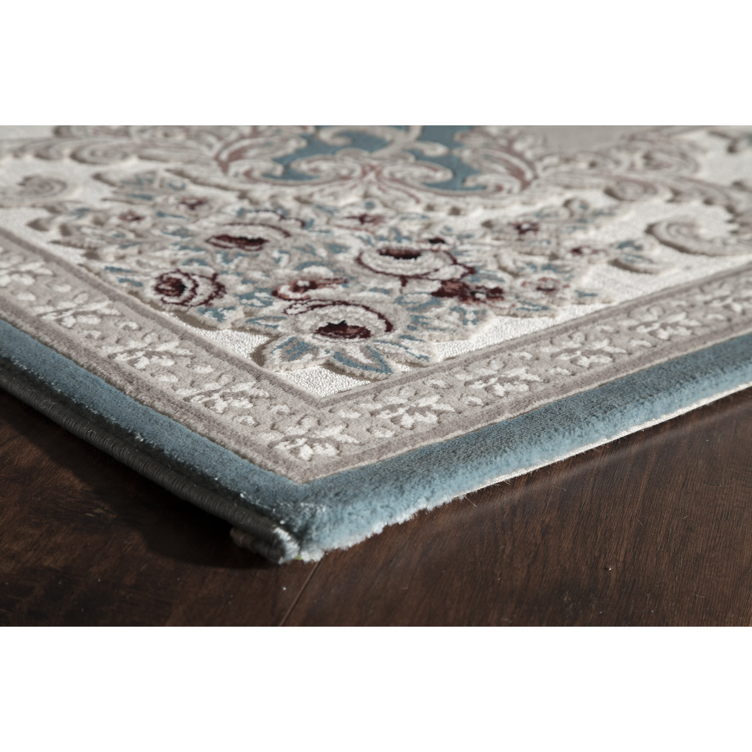 Rugs America Kensington Light Blue Area Rug & Reviews Wayfair