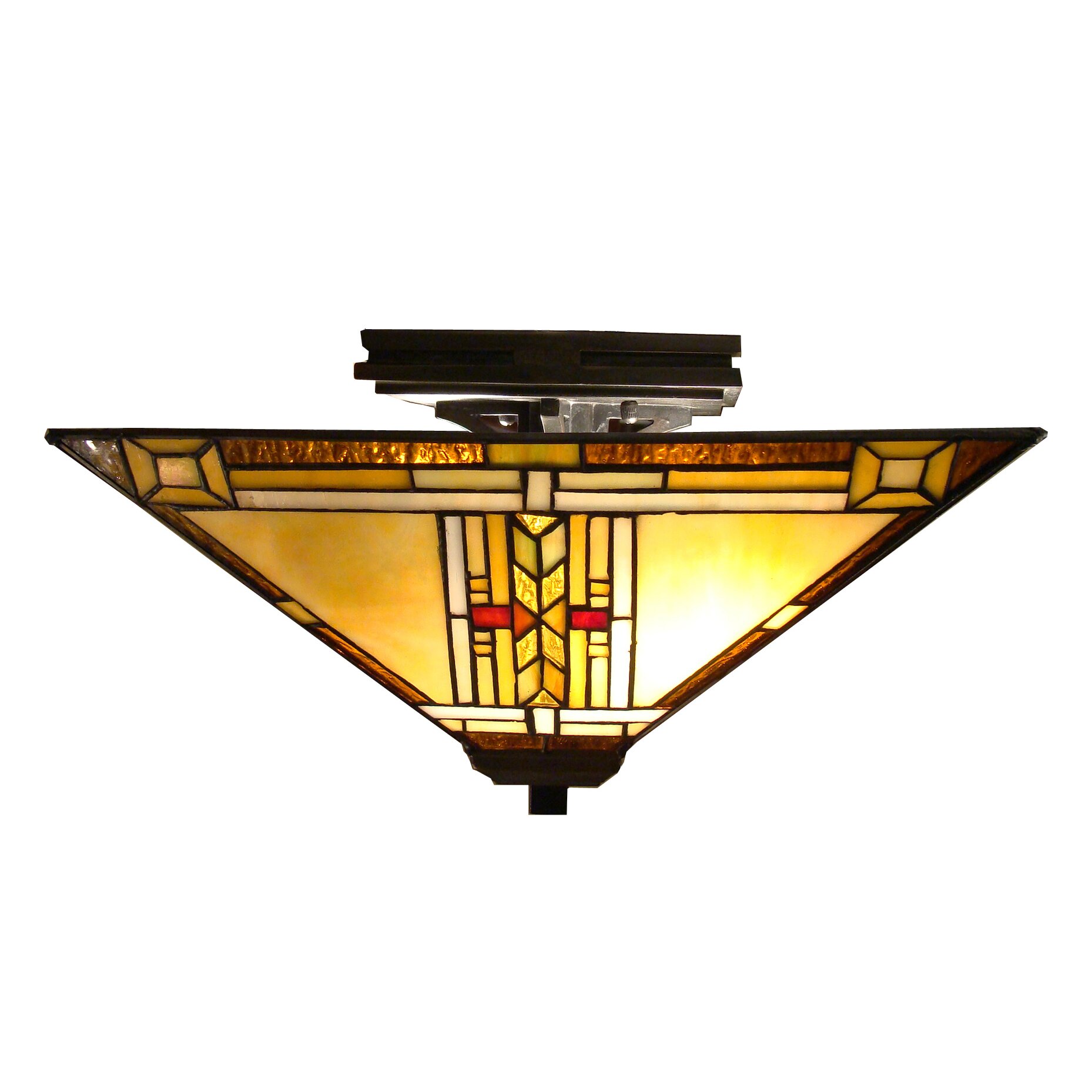 Fine Art Lighting Tiffany 2 Light Semi Flush Mount & Reviews | Wayfair