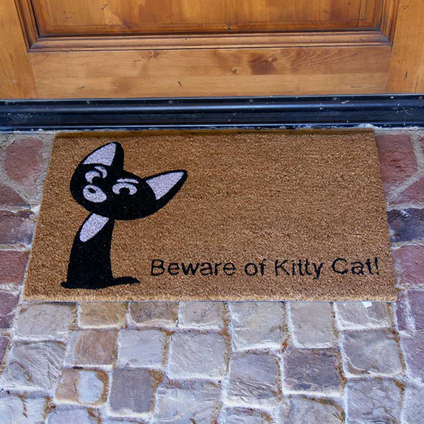 RubberCal, Inc. Beware of Kitty Cat Animal Doormat & Reviews Wayfair