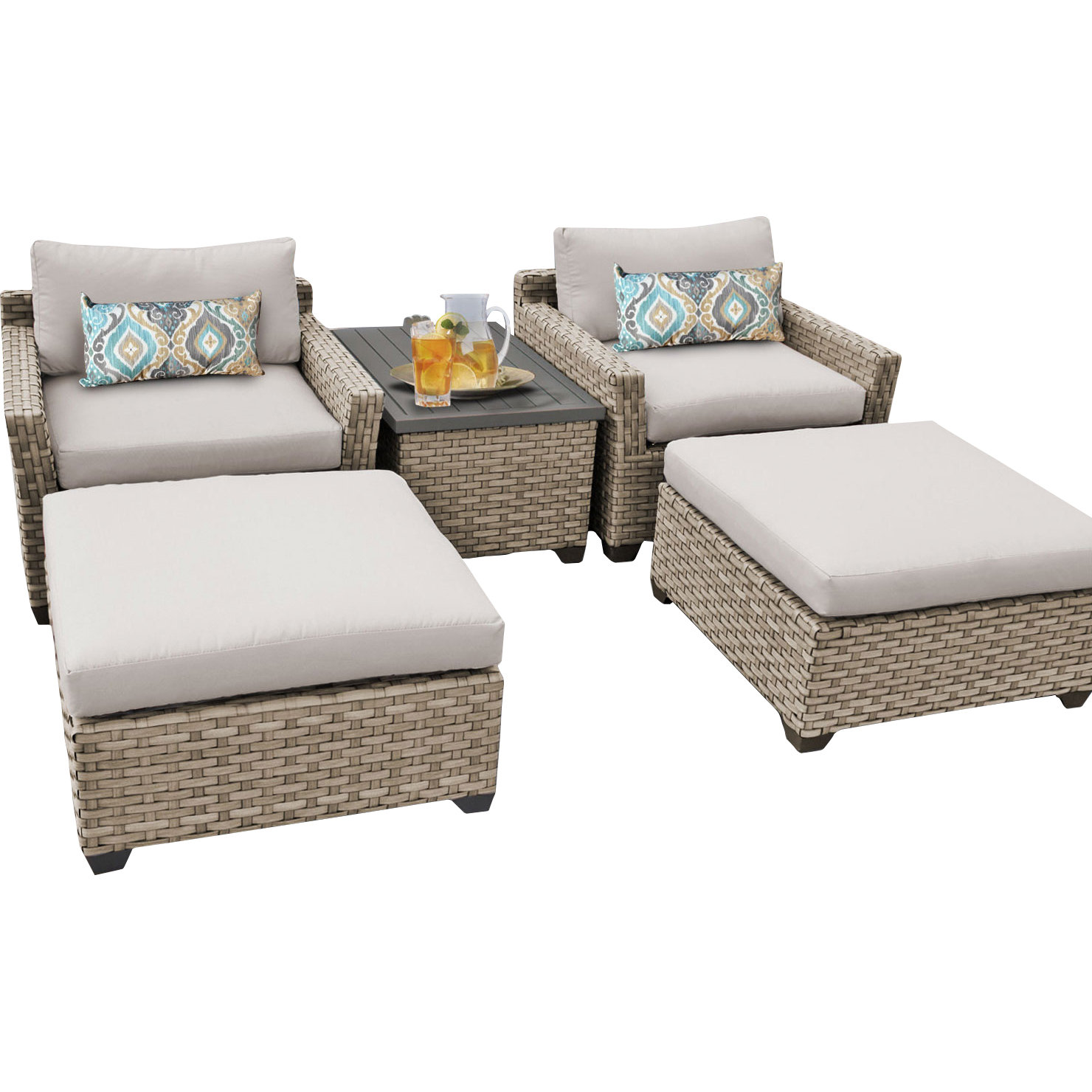 TK Classics Monterey 5 Piece Deep Seating Group with Cushion & Reviews