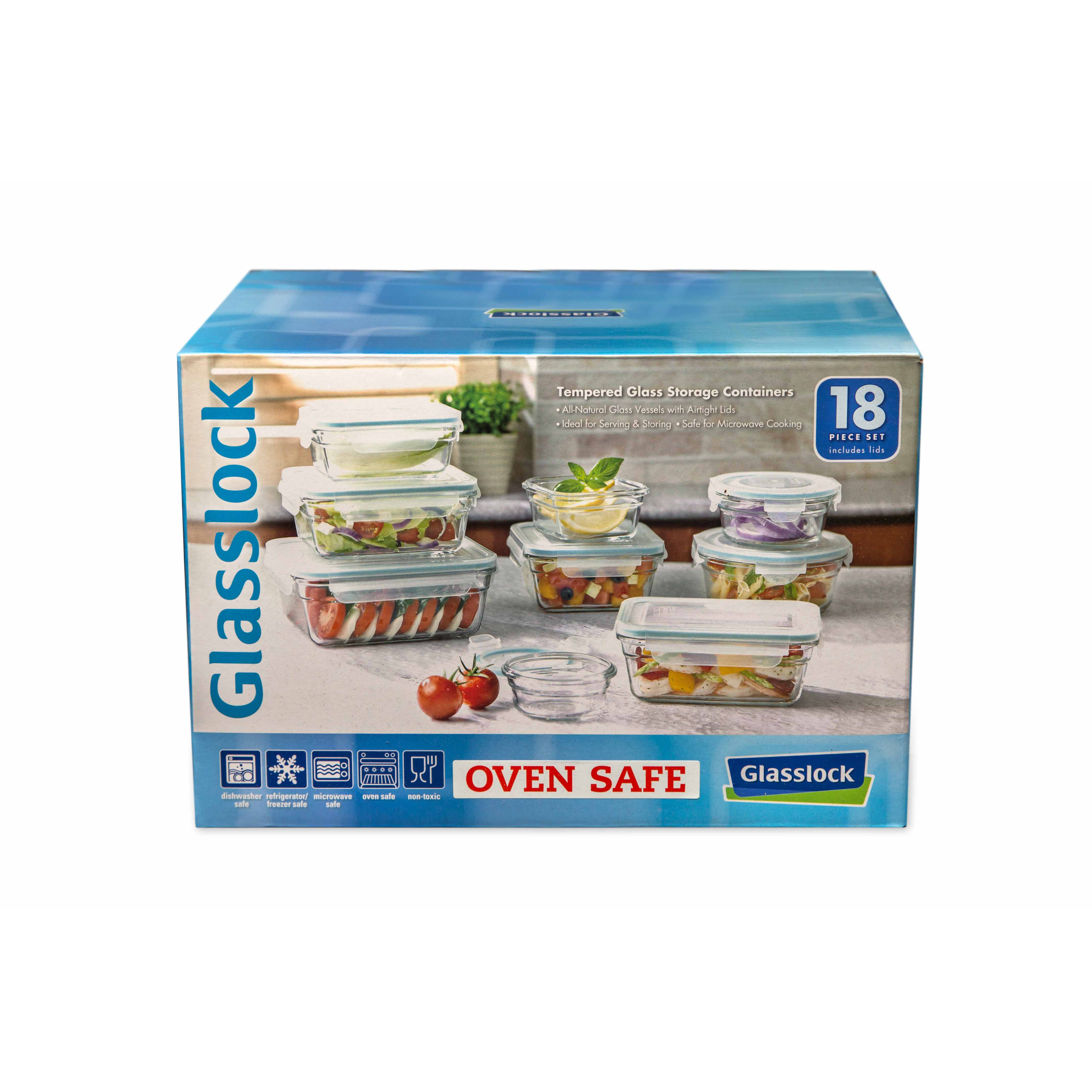 Glasslock 18Piece Glasslock Storage Container Set & Reviews Wayfair