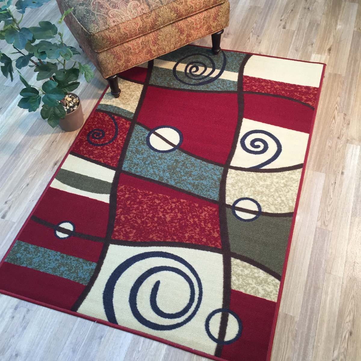 Rugnur Hammam Maxy Home Geometric Shapes Area Rug & Reviews Wayfair