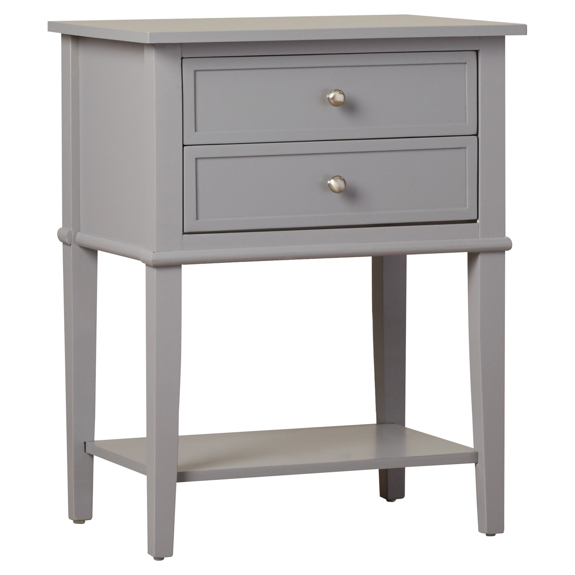 Alcott Hill Grey 2 Drawer End Table & Reviews Wayfair