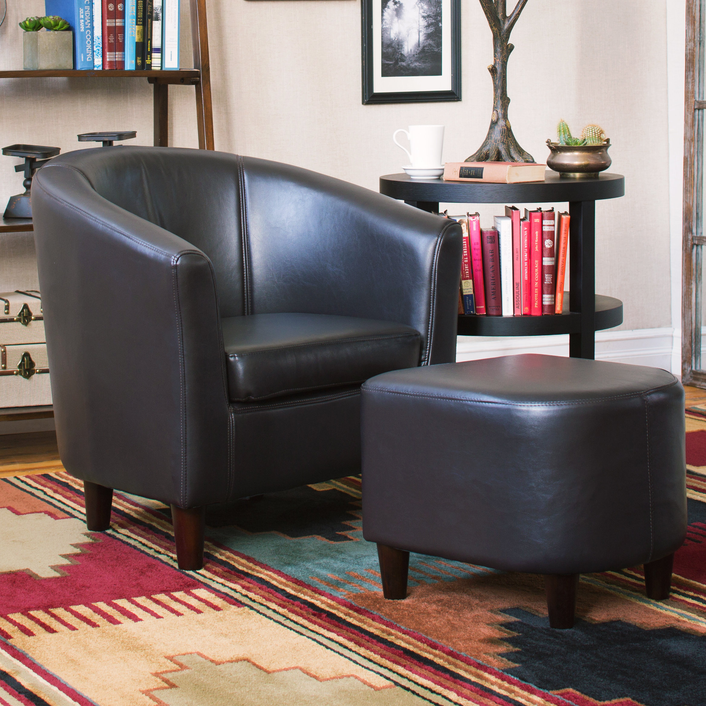 Charlton Home Calville Club Chair & Ottoman Set & Reviews Wayfair