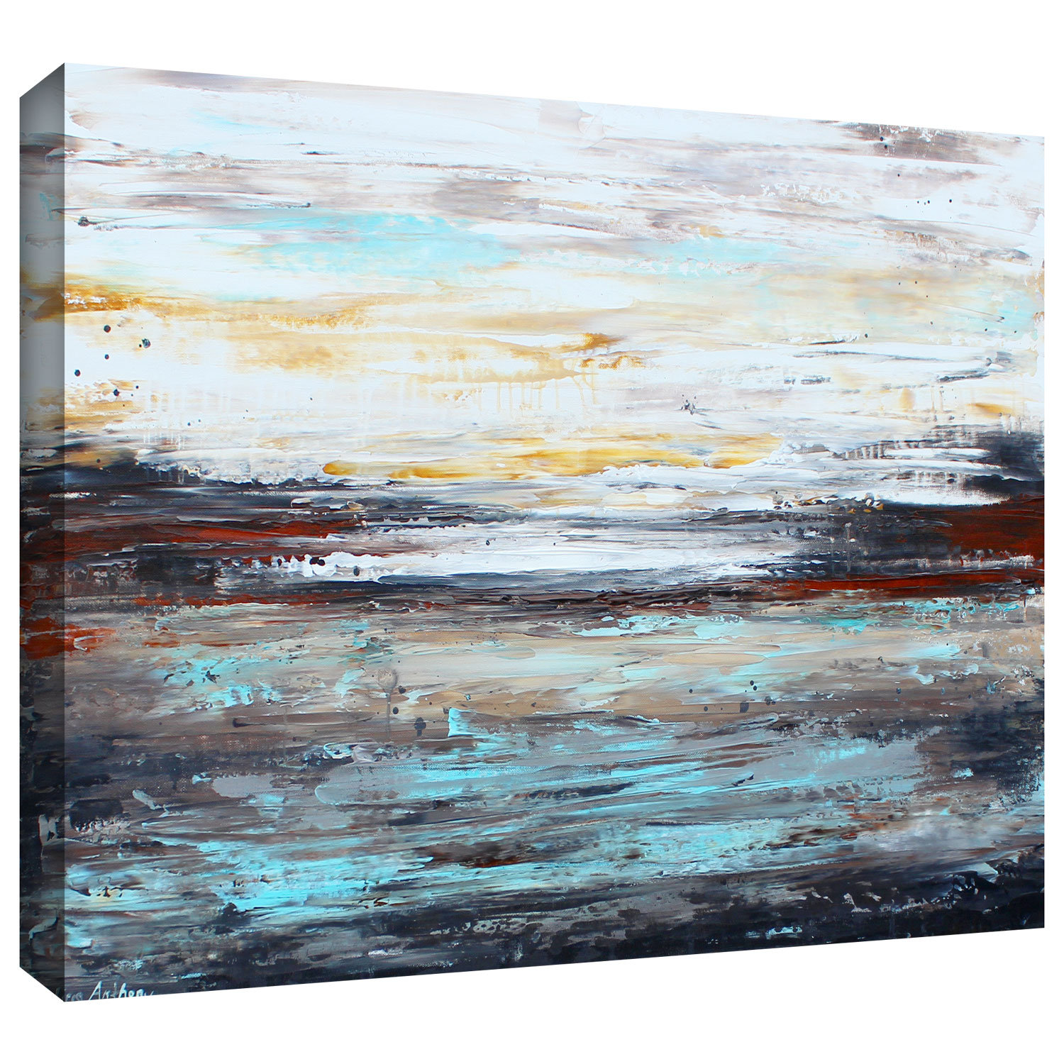 Varick Gallery 'Abstract Cold' Painting Print on Canvas & Reviews Wayfair