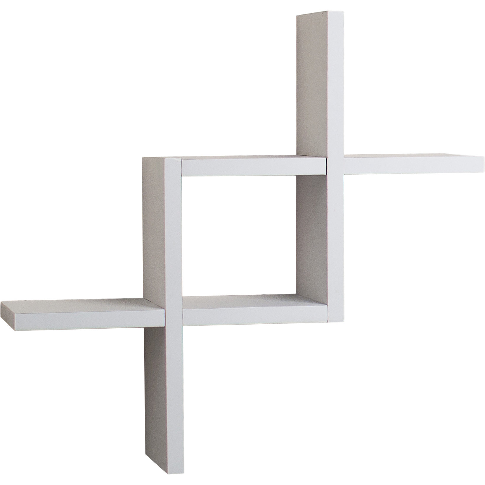 Brayden Studio Reversed Criss Cross Shelf & Reviews Wayfair