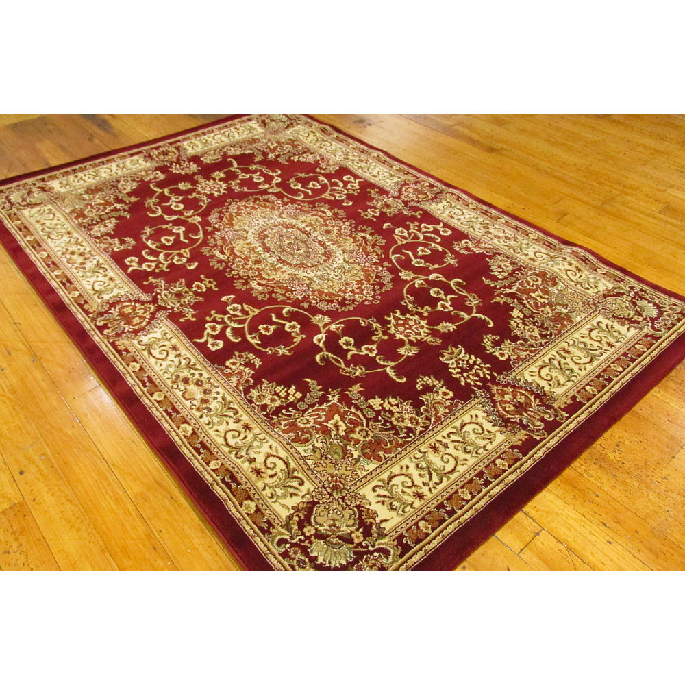 Unique Loom Tabriz Burgundy/Gold Area Rug & Reviews Wayfair