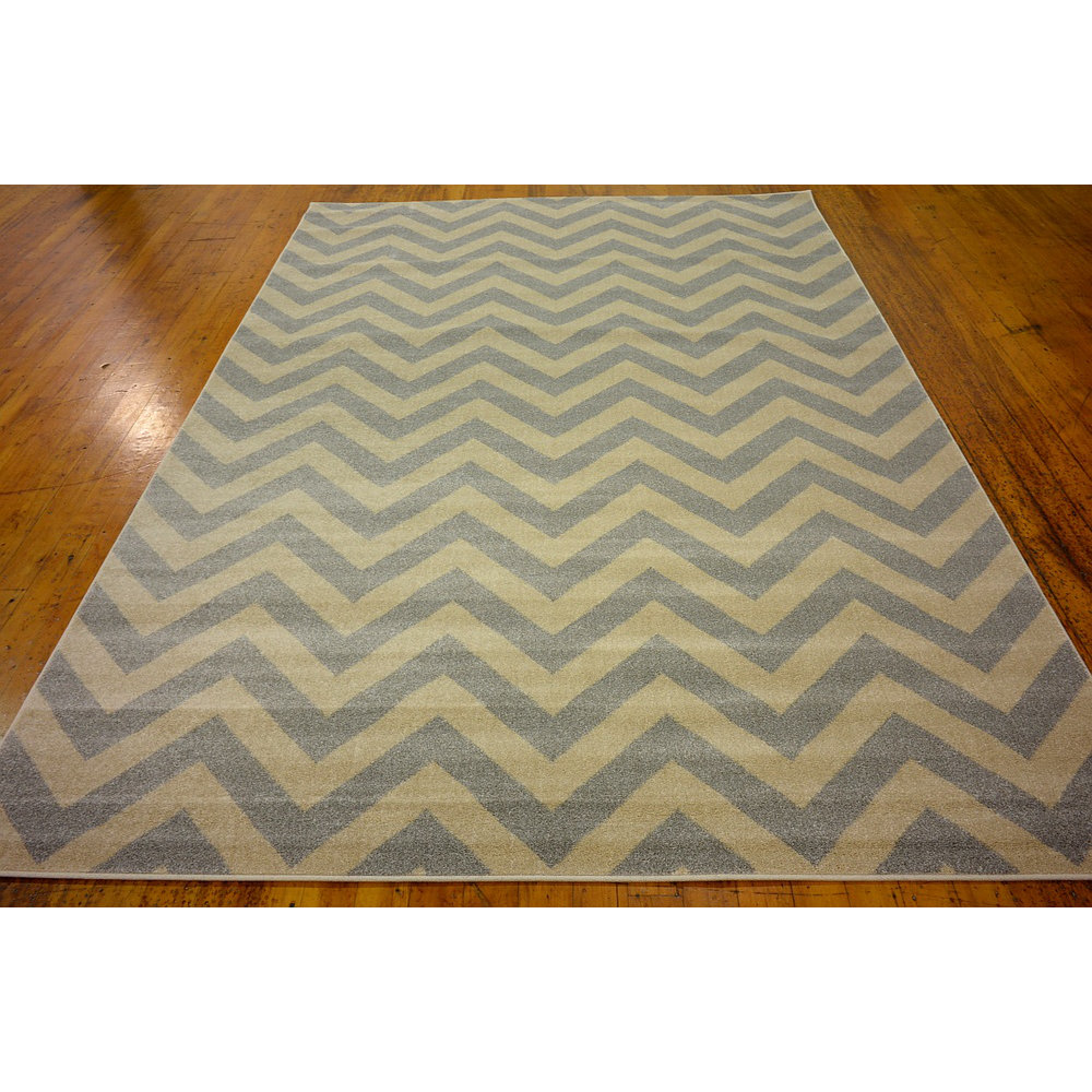 Unique Loom Chevron Gray Area Rug & Reviews Wayfair