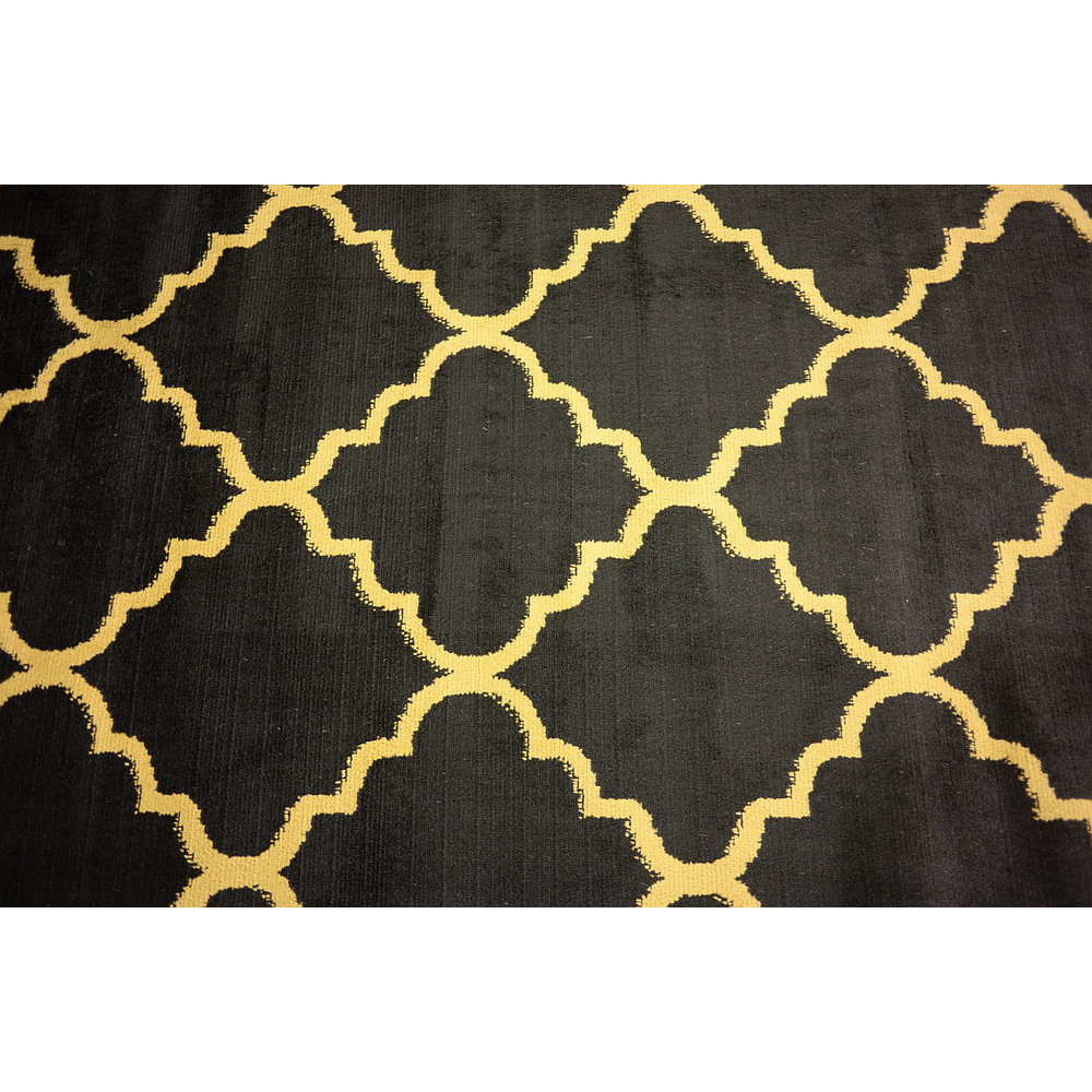 Trellis Black/Gold Area Rug Wayfair