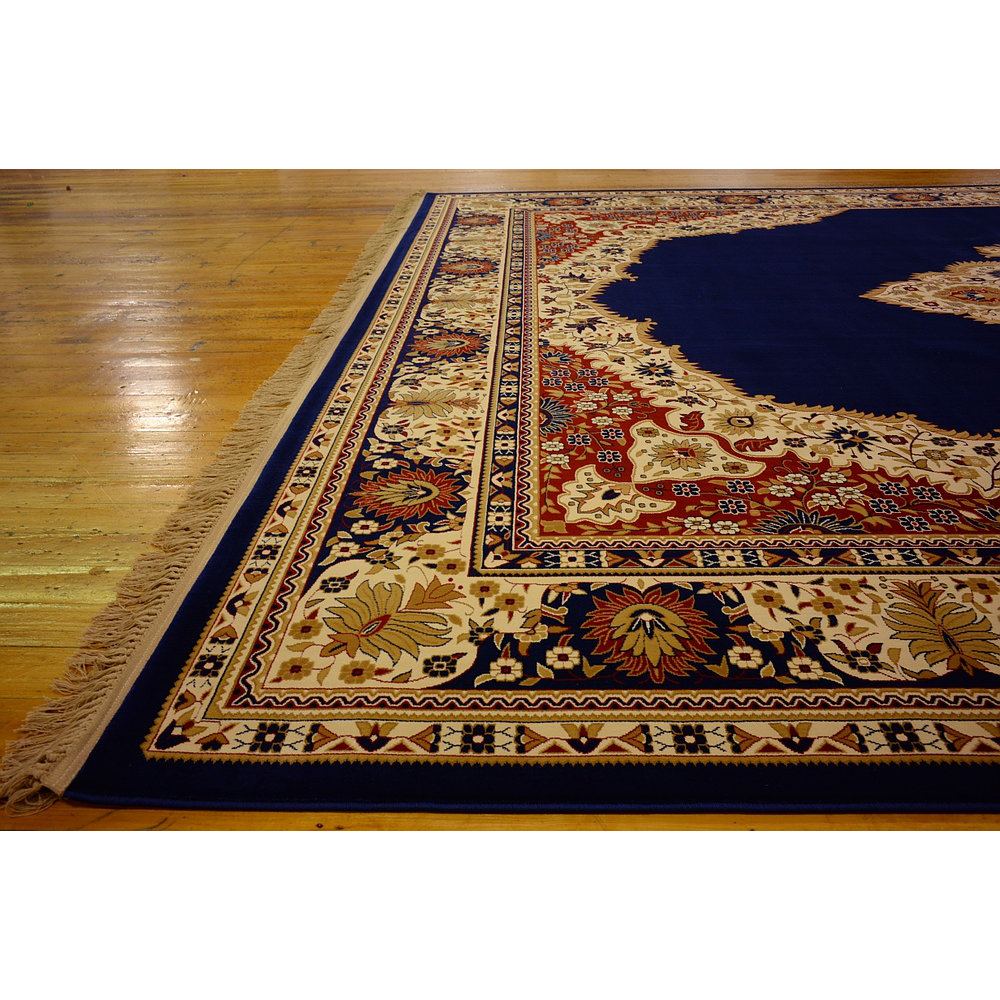 Kerman Navy Blue Area Rug Wayfair