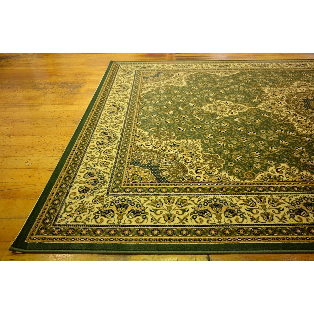 Kashan Green Area Rug | Wayfair