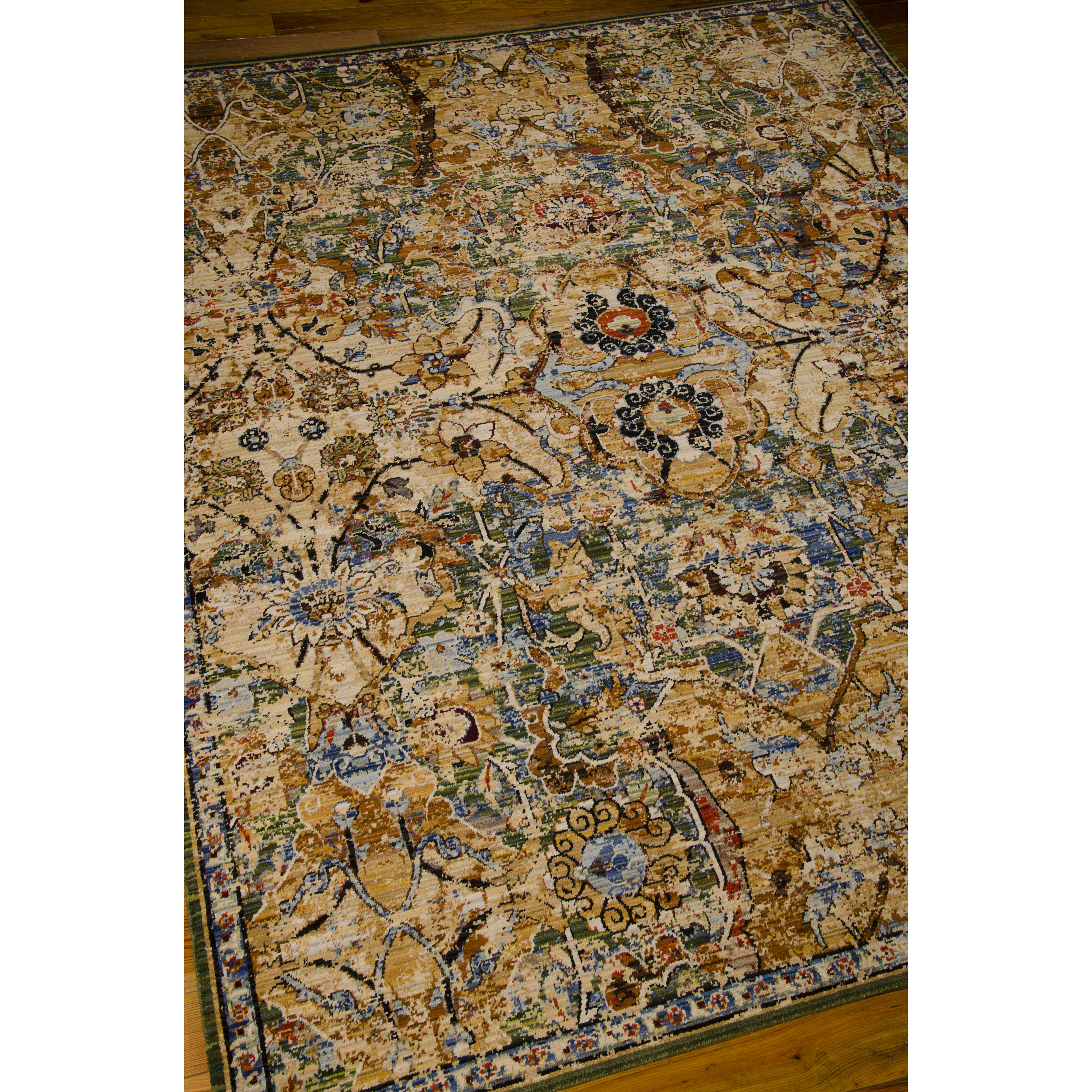 Eternal Olive Floral and Geometric Area Rug Wayfair