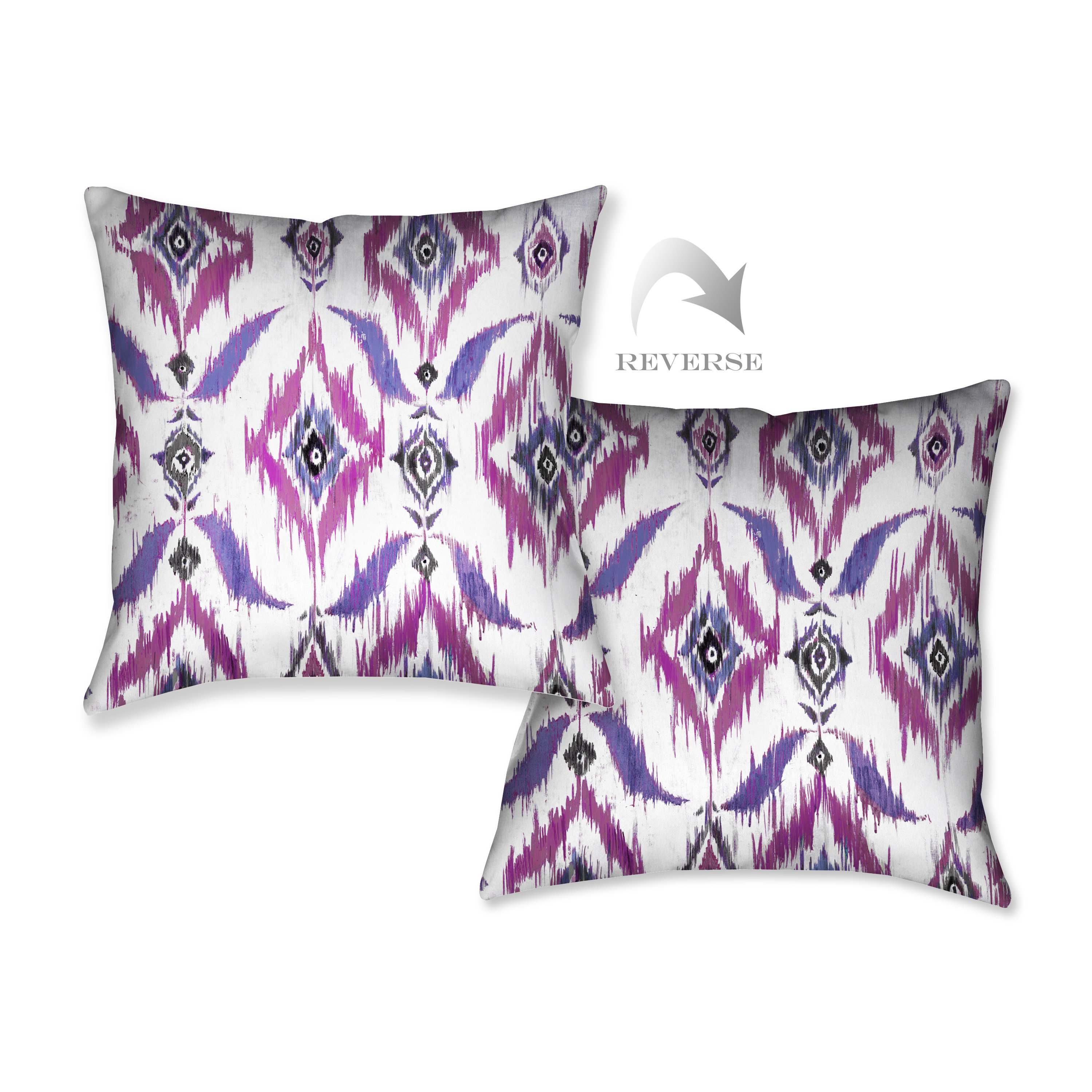 Purple Ikat Throw Pillow Wayfair