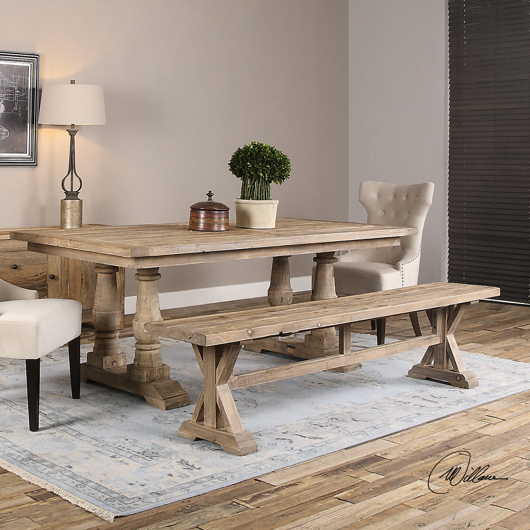 August Grove Rocky Ford Wood Kitchen Bench & Reviews Wayfair