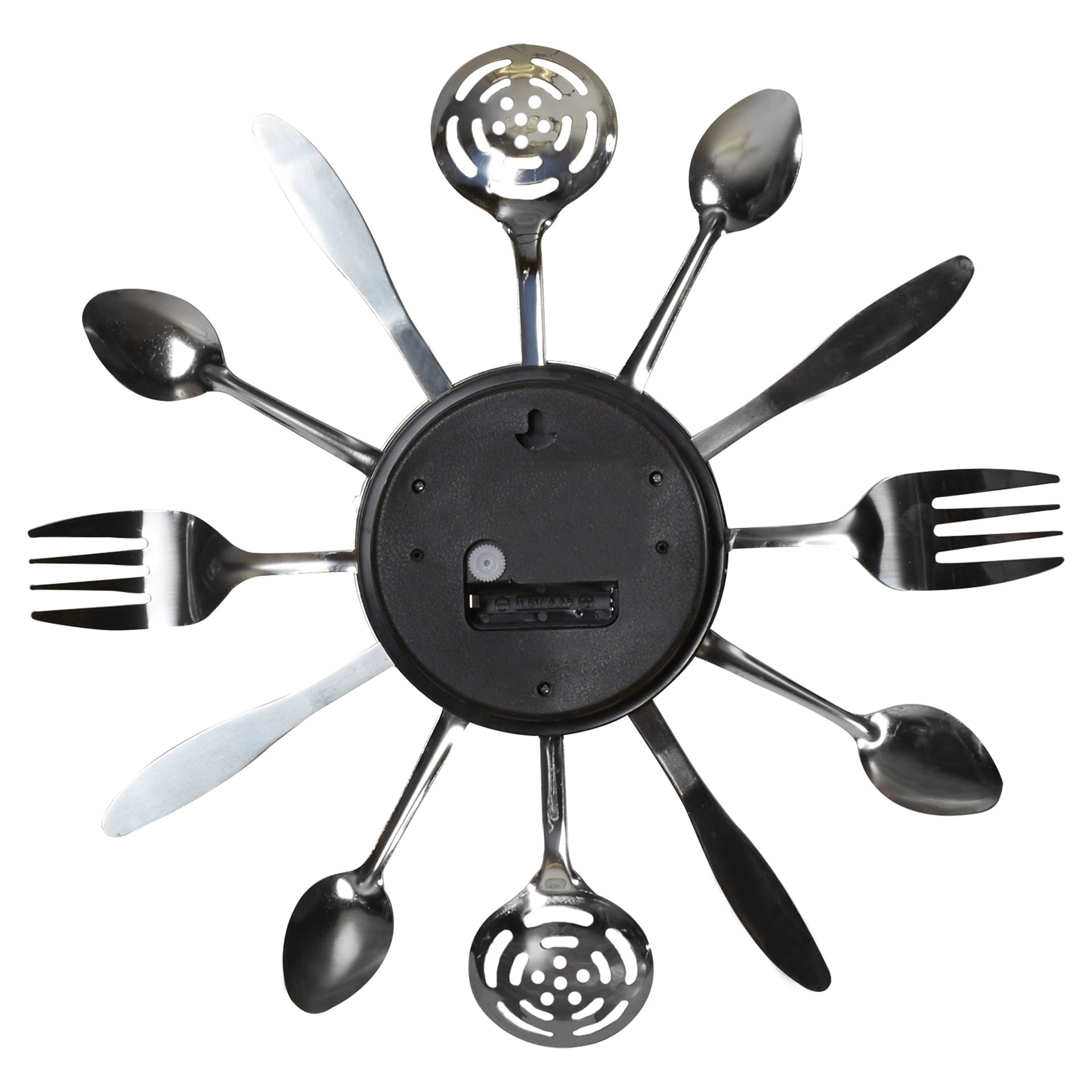 August Grove Elgin 15" Quartz Wall Clock with Utensil Shaped Hands