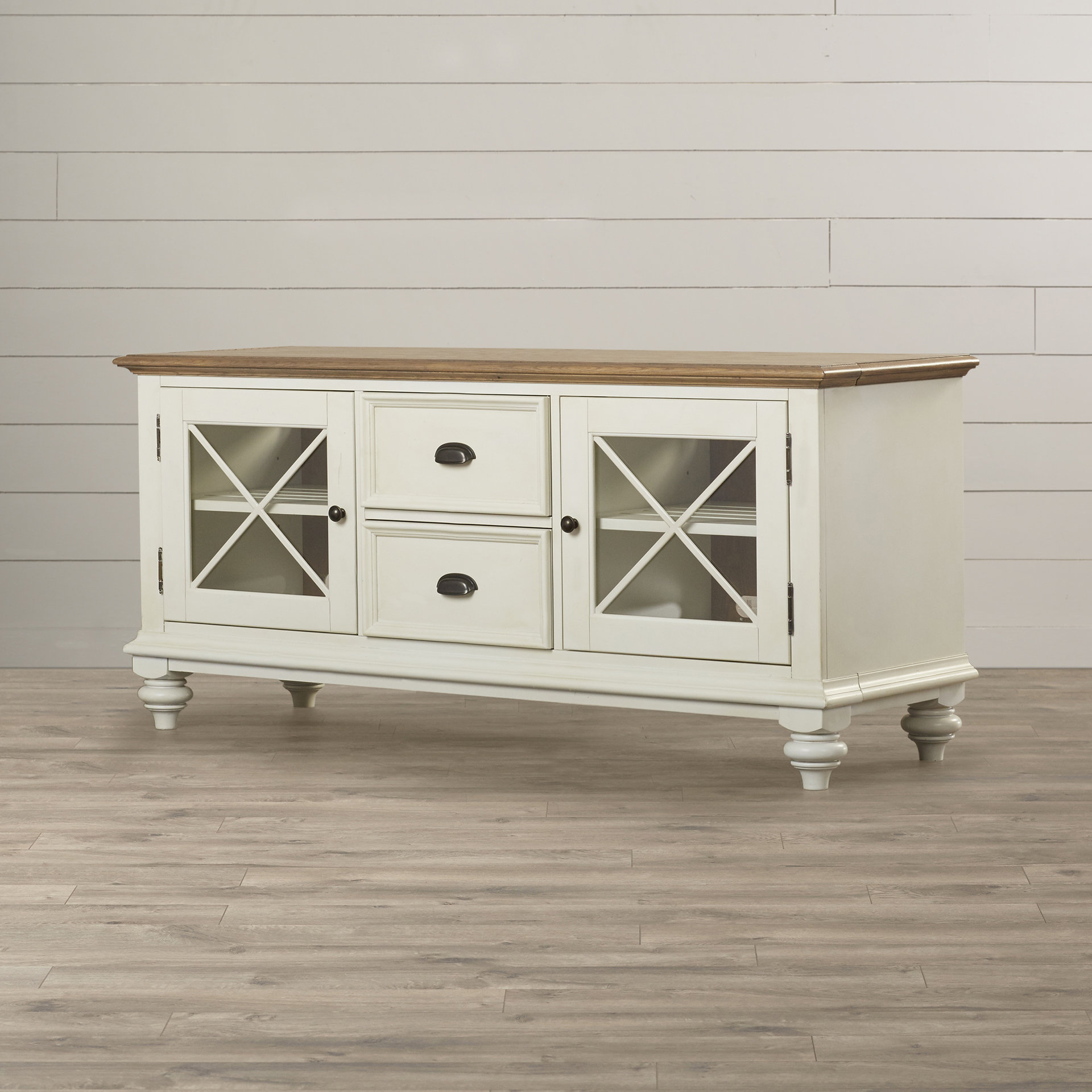 August Grove Mapleton Two Tone TV Stand & Reviews Wayfair