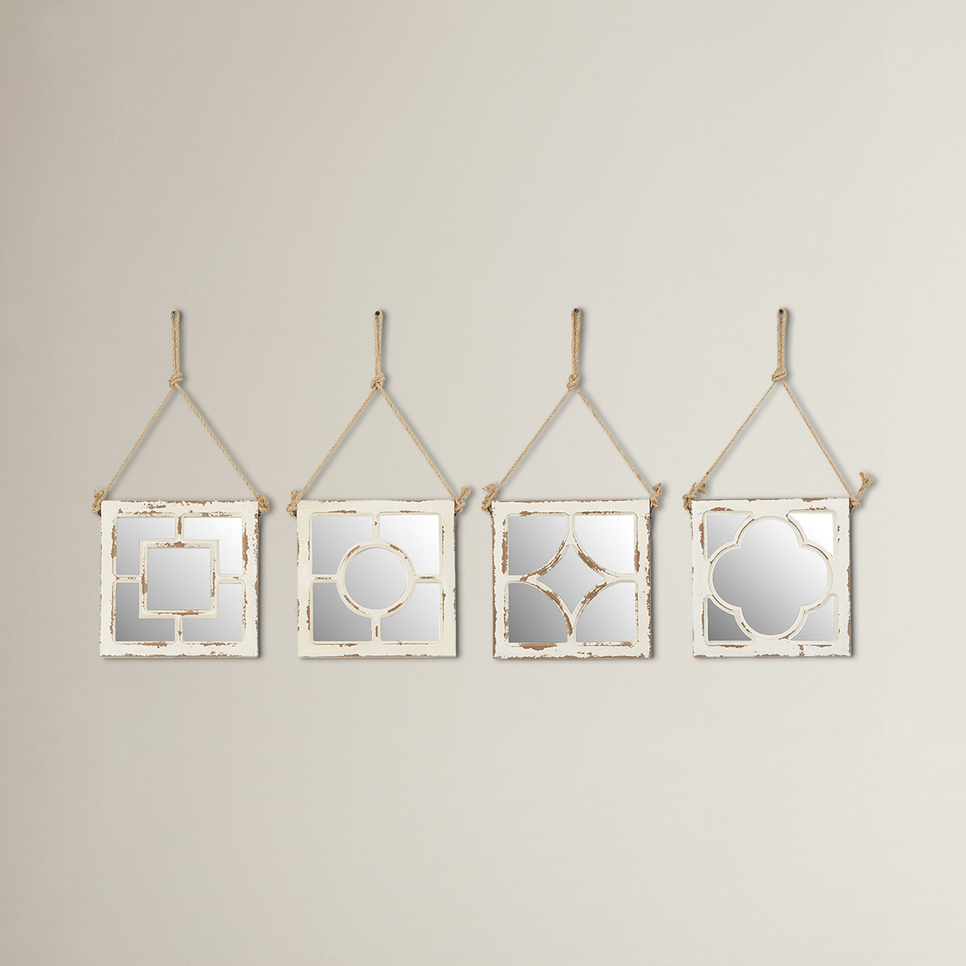 Beachcrest Home 4 Piece Too Cool Wood Wall Mirror Set & Reviews Wayfair