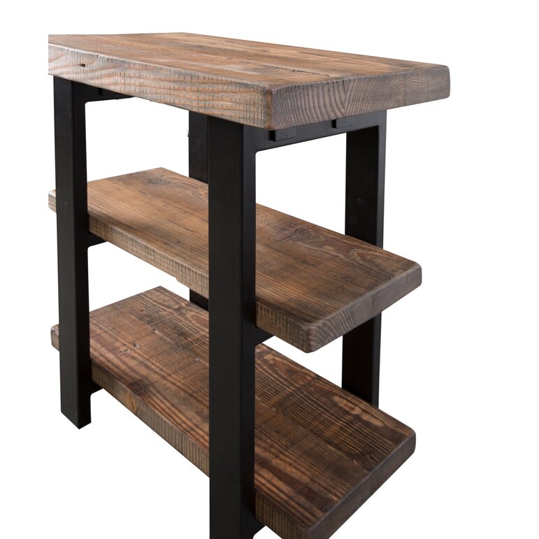 Loon Peak Somers 2-Shelf Reclaimed Wood/Metal End Table & Reviews | Wayfair