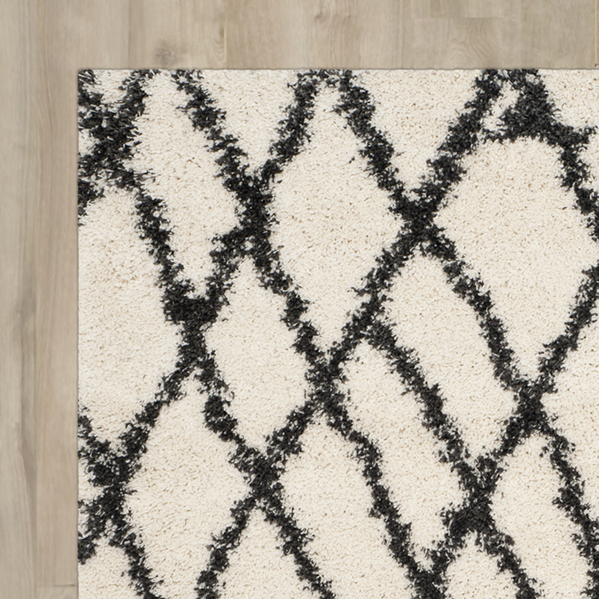 Malibu Ivory / Charcoal Area Rug Wayfair