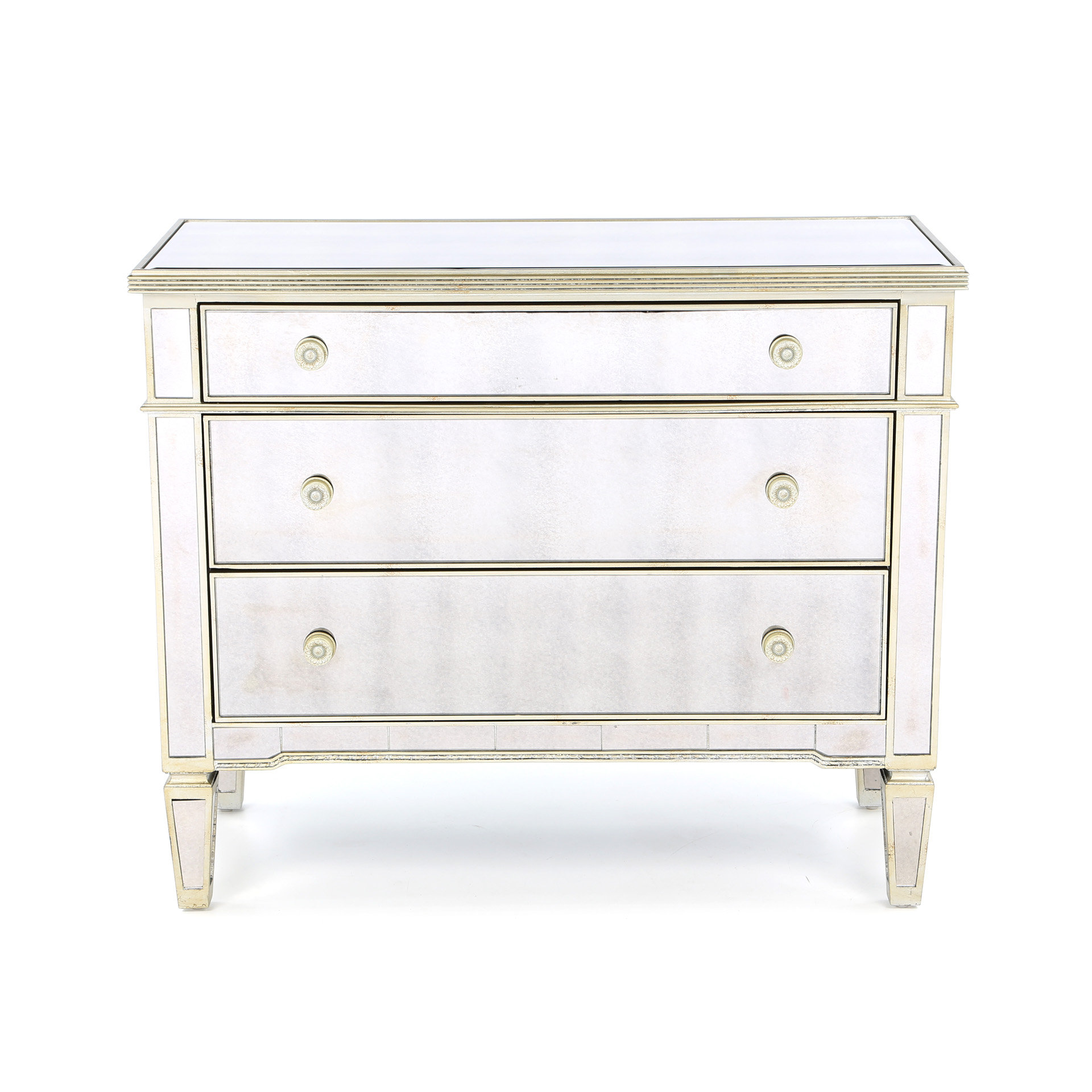 House of Hampton Sandbach Mirrored 3 Drawer Hall Chest & Reviews Wayfair