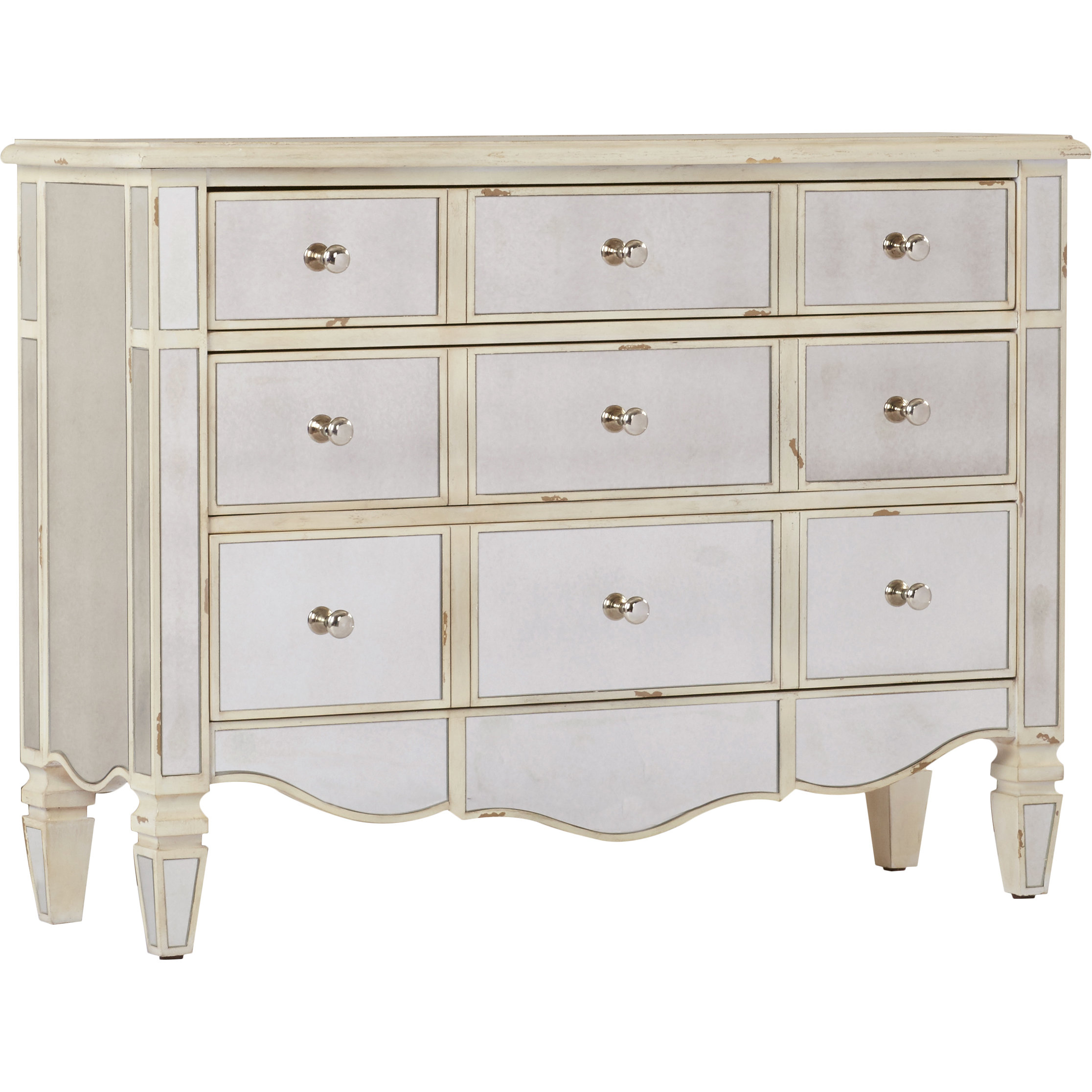 Didcot Mirrored 3 Drawer Chest Wayfair