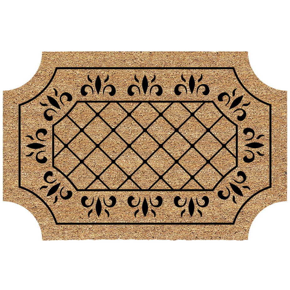 US Cocoa Mat DeCoir Scalloped Fleur De Lys Doormat & Reviews Wayfair