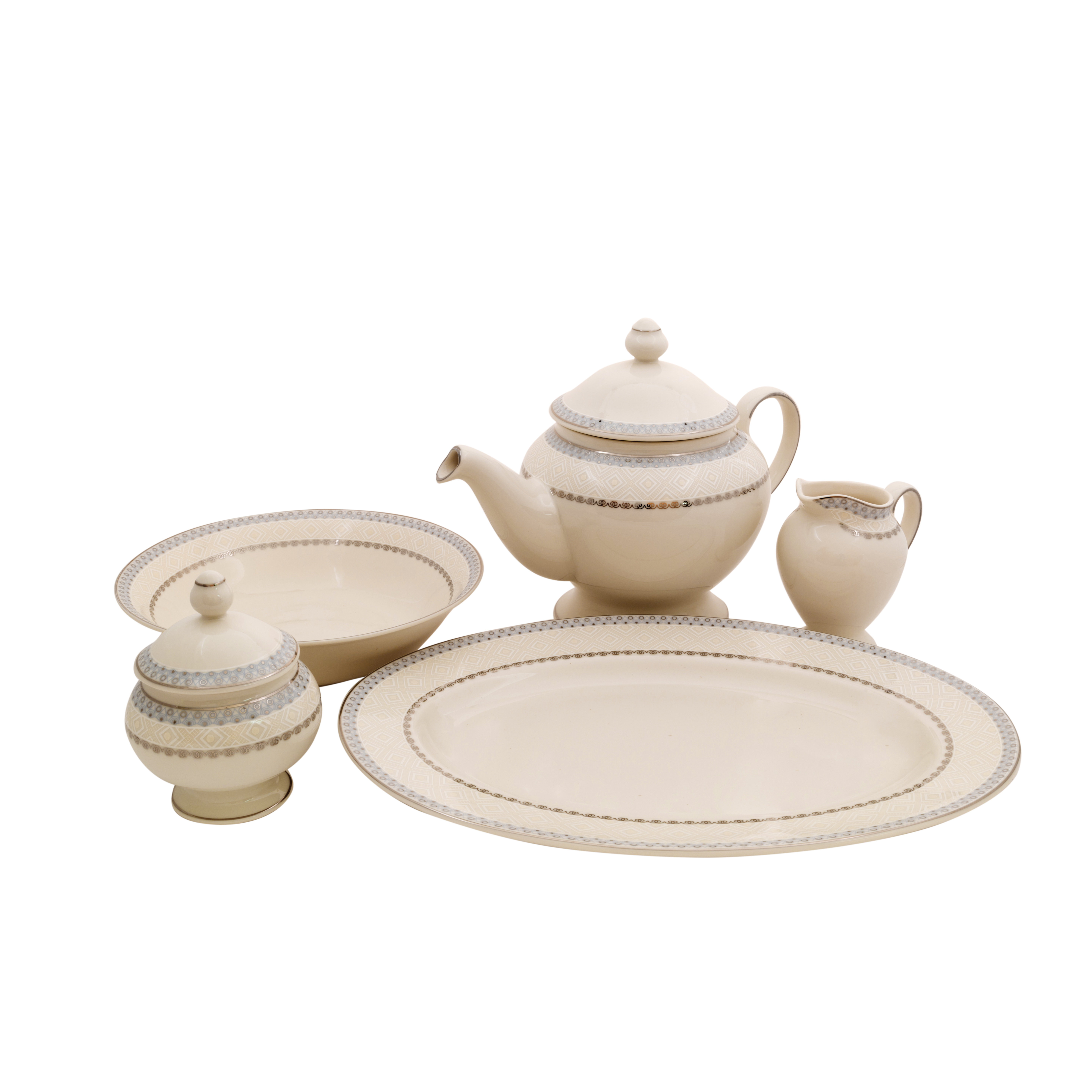 Wik Ivory China Traditional Serving 5 Piece Dinnerware Set Wayfair
