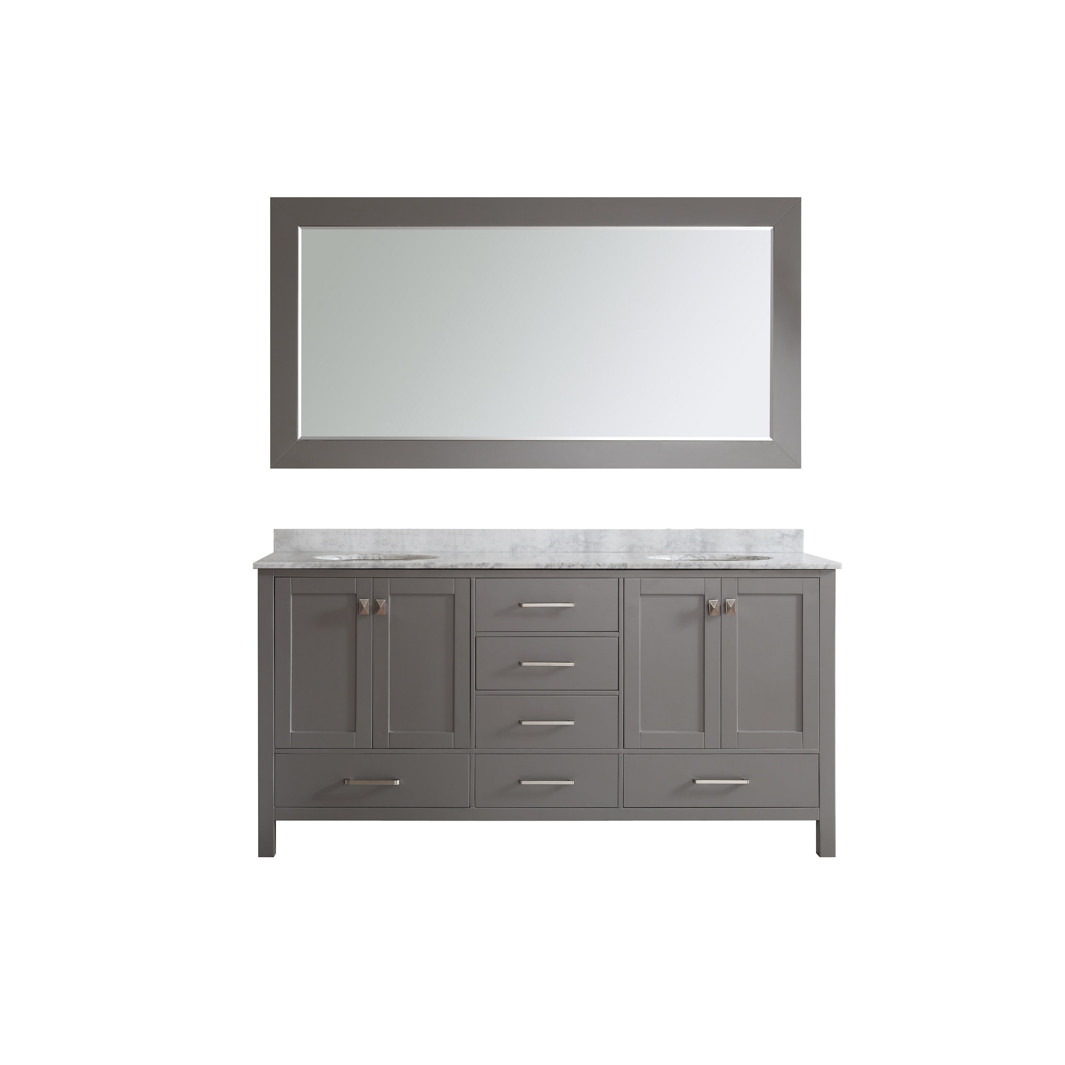 Aberdeen 72" Double Modern Bathroom Vanity Set Wayfair