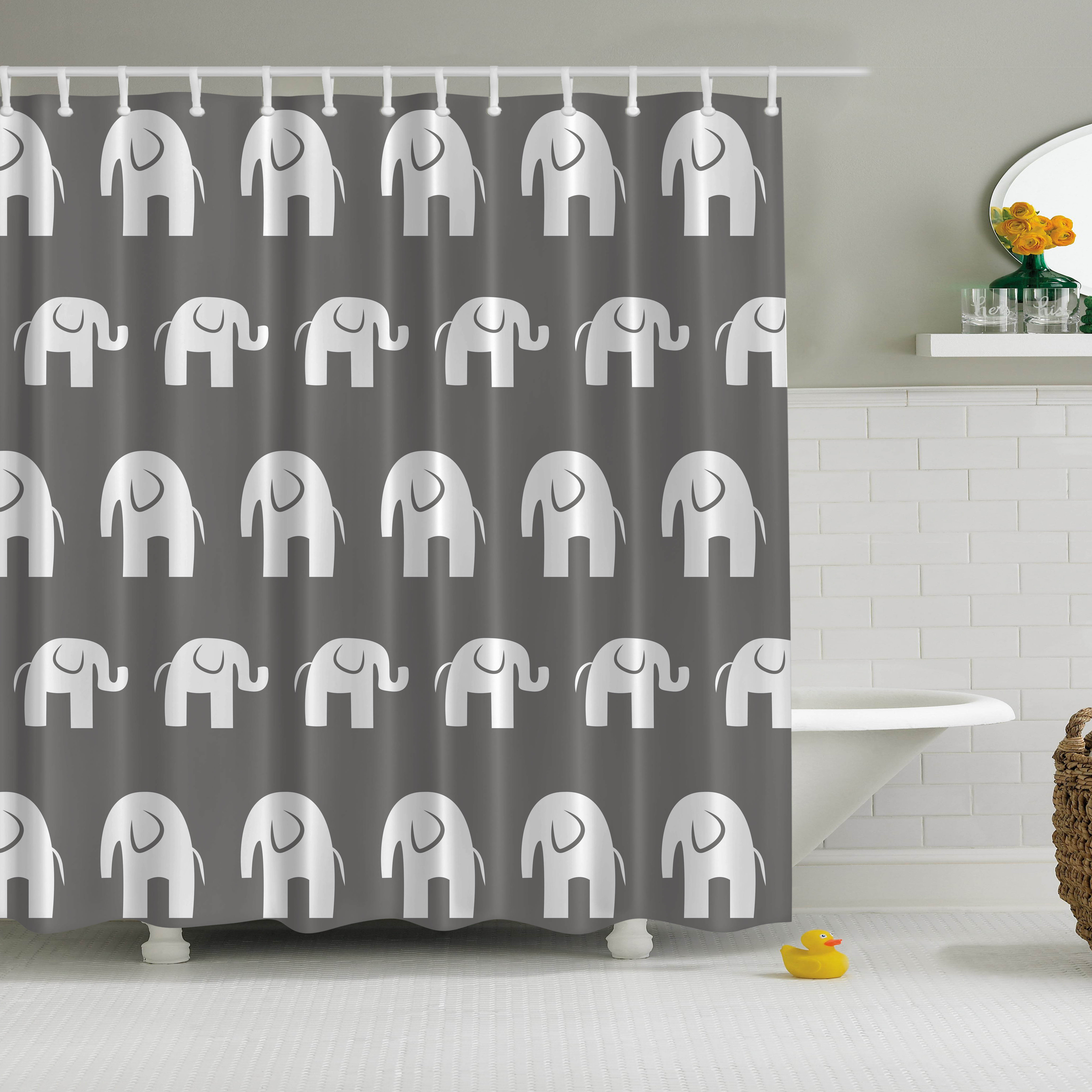Big Elephant Small Elephant Print Shower Curtain Wayfair
