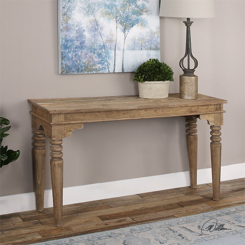 Bungalow Rose Haouli Reclaimed Wood Console Table ...