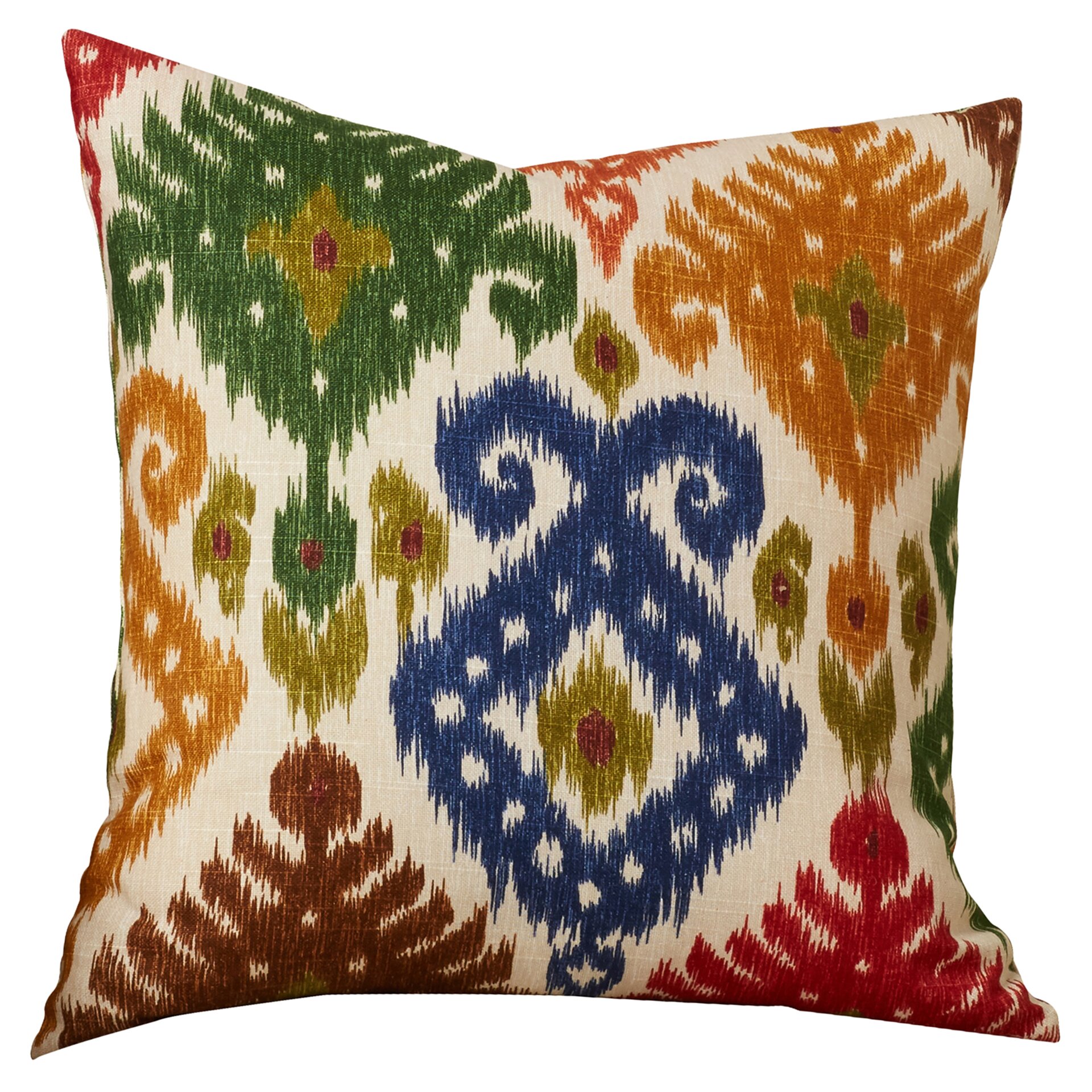 Bungalow Rose Ceres Ikat Cotton Throw Pillow & Reviews | Wayfair