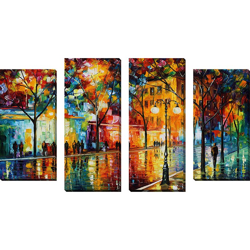 'The Tears Of The Fall' by Leonid Afremov 4 Piece Painting Print on ...