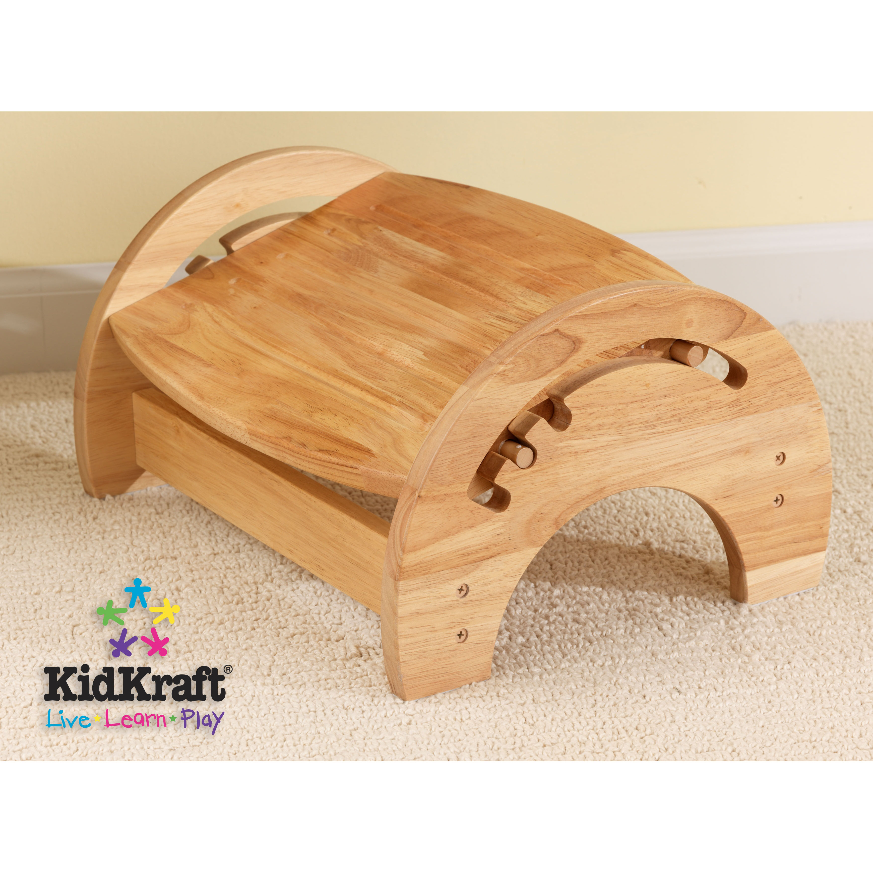 KidKraft 1Step Manufactured Wood Adjustable Step Stool for Nursing