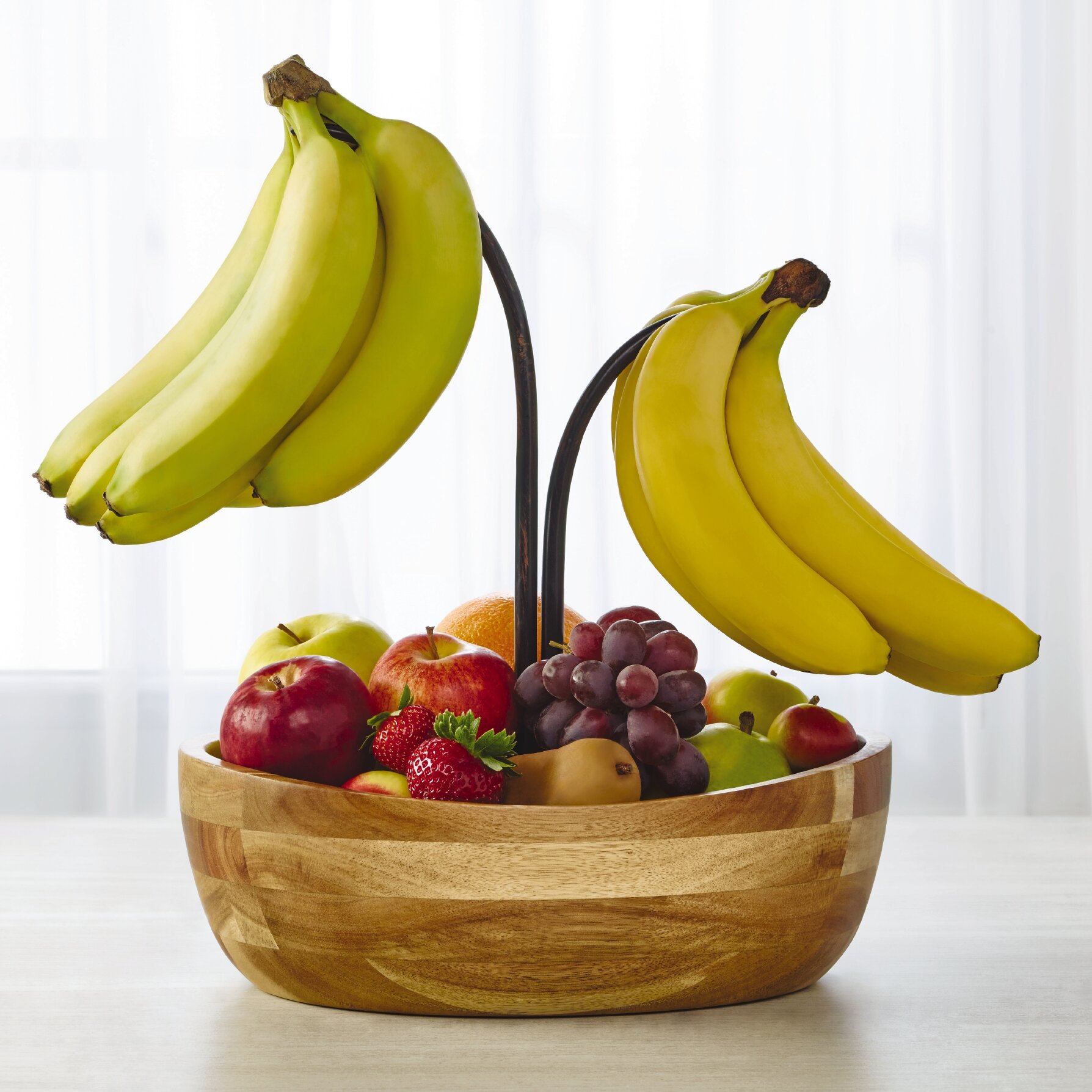 Gourmet Basics by Mikasa Vienna Fruit Bowl with Double Banana Hook 