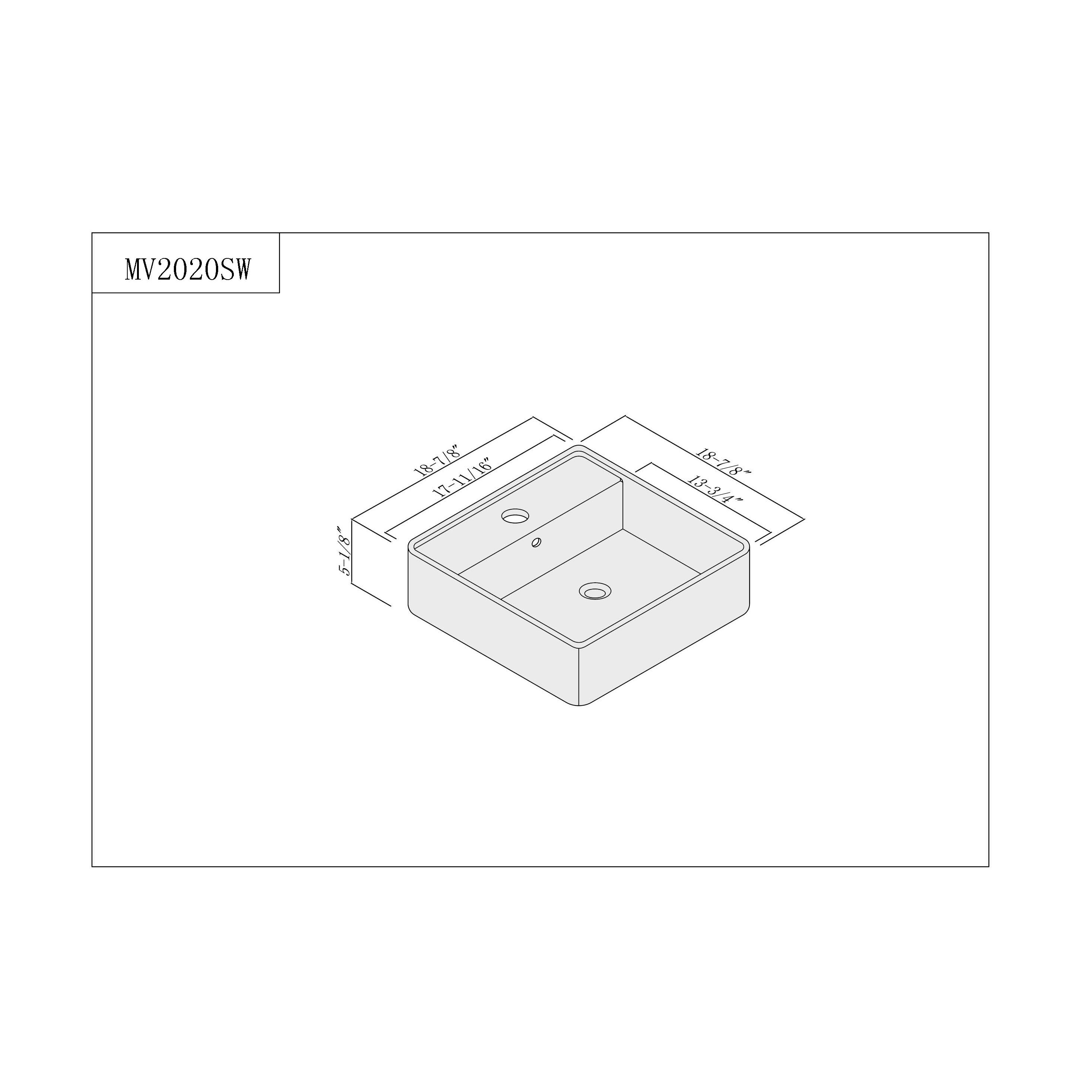 Modern Vitreous Large Square Vessel Bathroom Sink with Overflow Wayfair