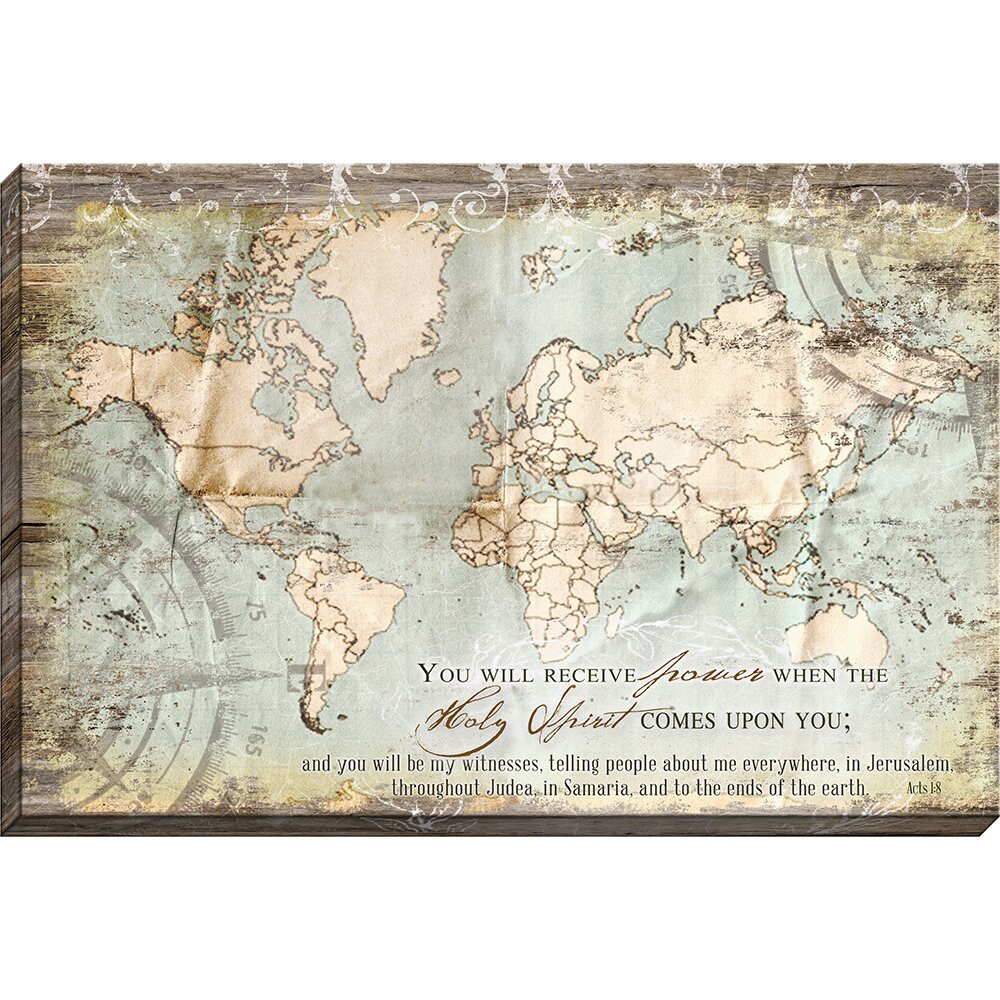 Carpentree Acts 1:8 Map Giclee Graphic Art on Wrapped Canvas & Reviews ...