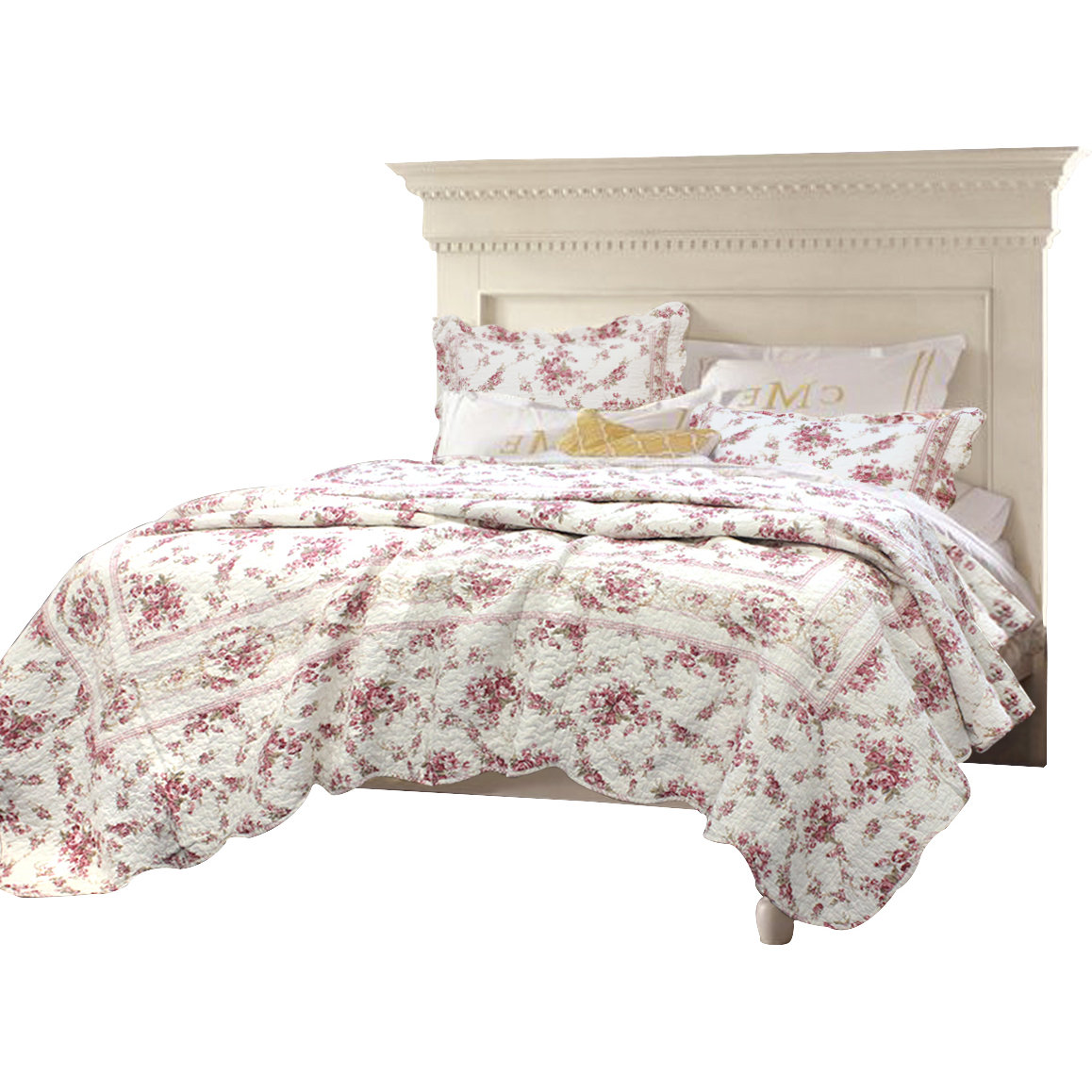 Cozy Line Home Fashion Shabby Elegance Vintage Rose Quilt Set & Reviews