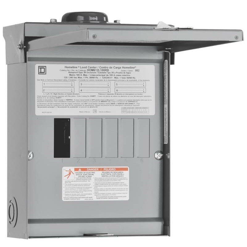 100 Amp Manual Transfer Switch with Main Lug Load Center | Wayfair