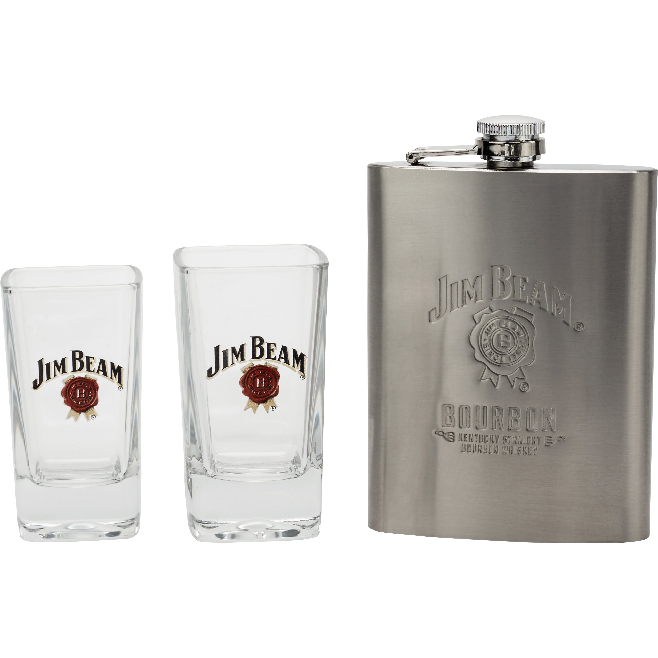 Luminarc Jim Beam 3 Piece Flask Set & Reviews | Wayfair