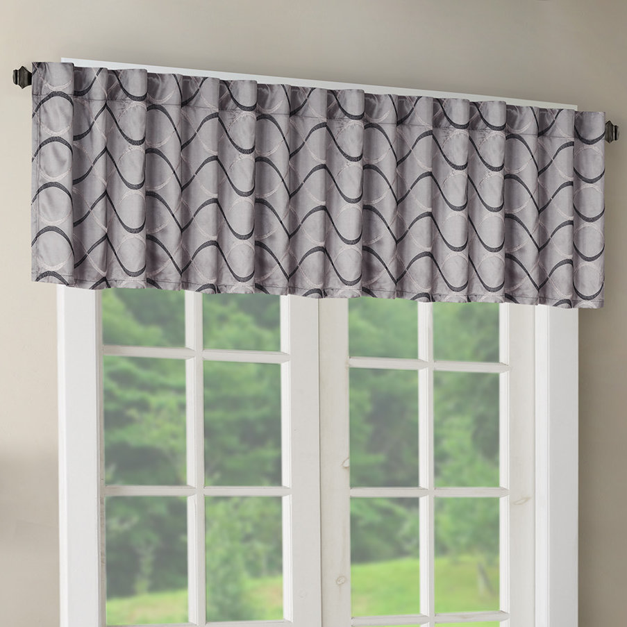 Serendipity Embroidery Taffeta 50" Curtain Valance Wayfair