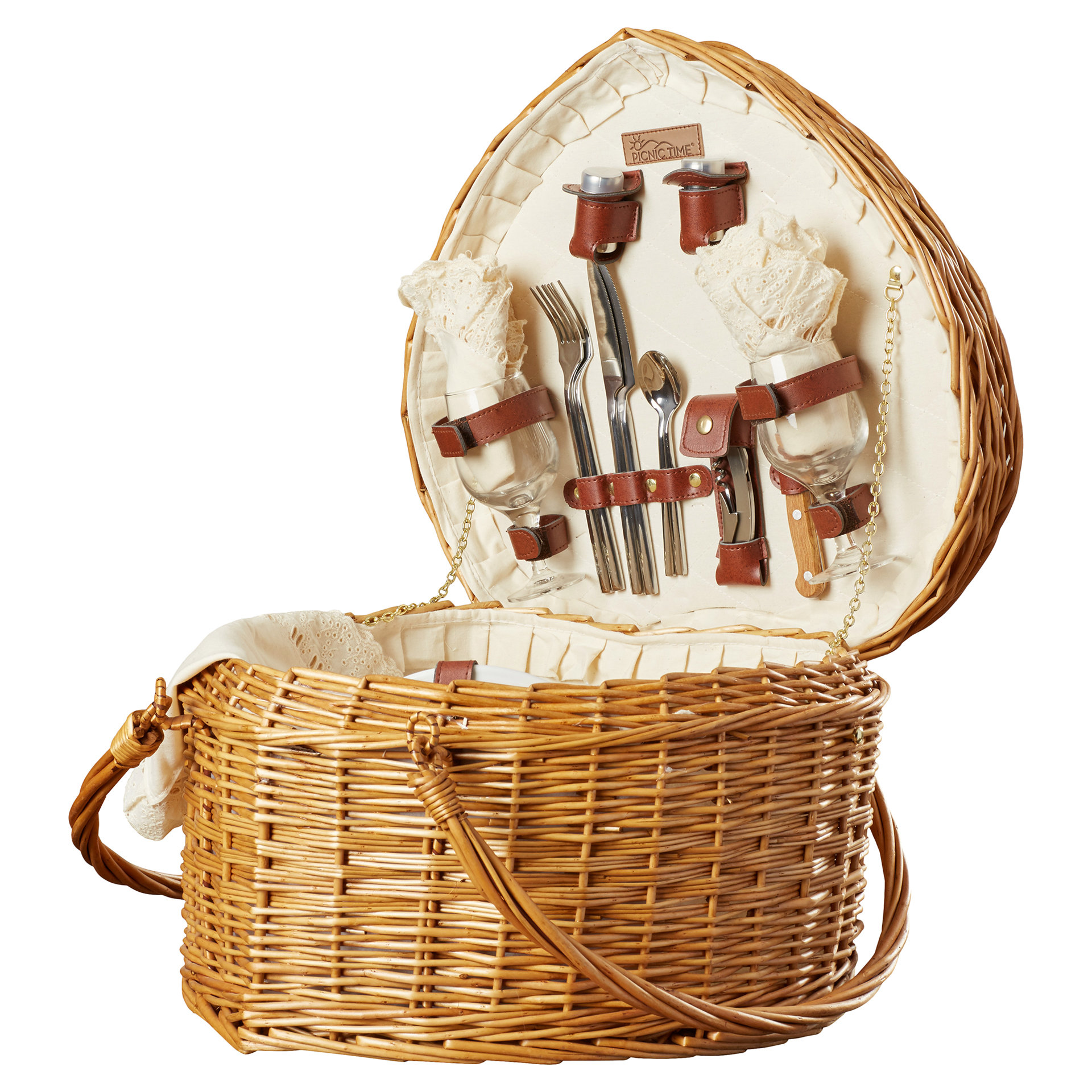 Rosalind Wheeler Heart Picnic Basket & Reviews Wayfair